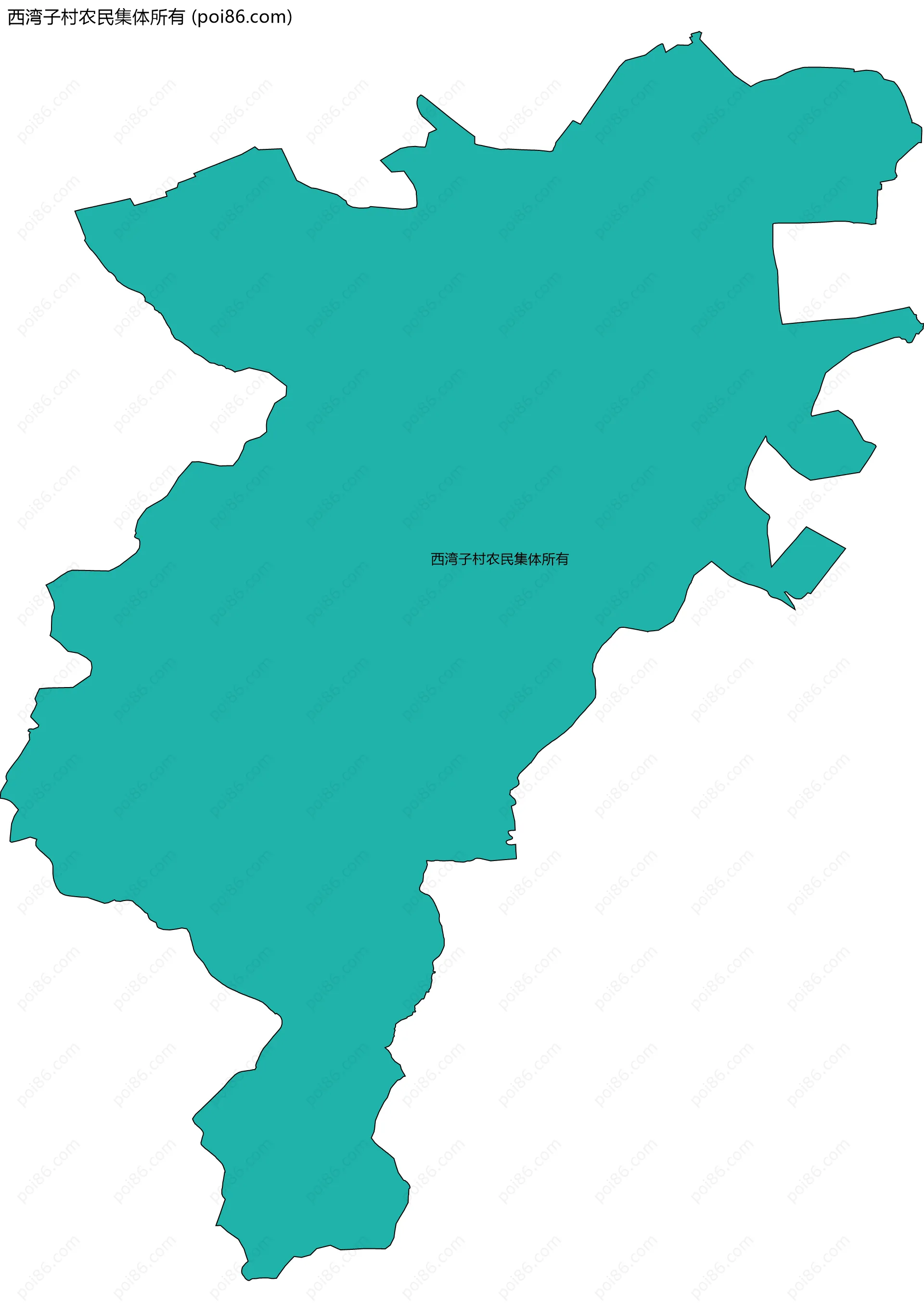 西湾子村农民集体所有边界地图