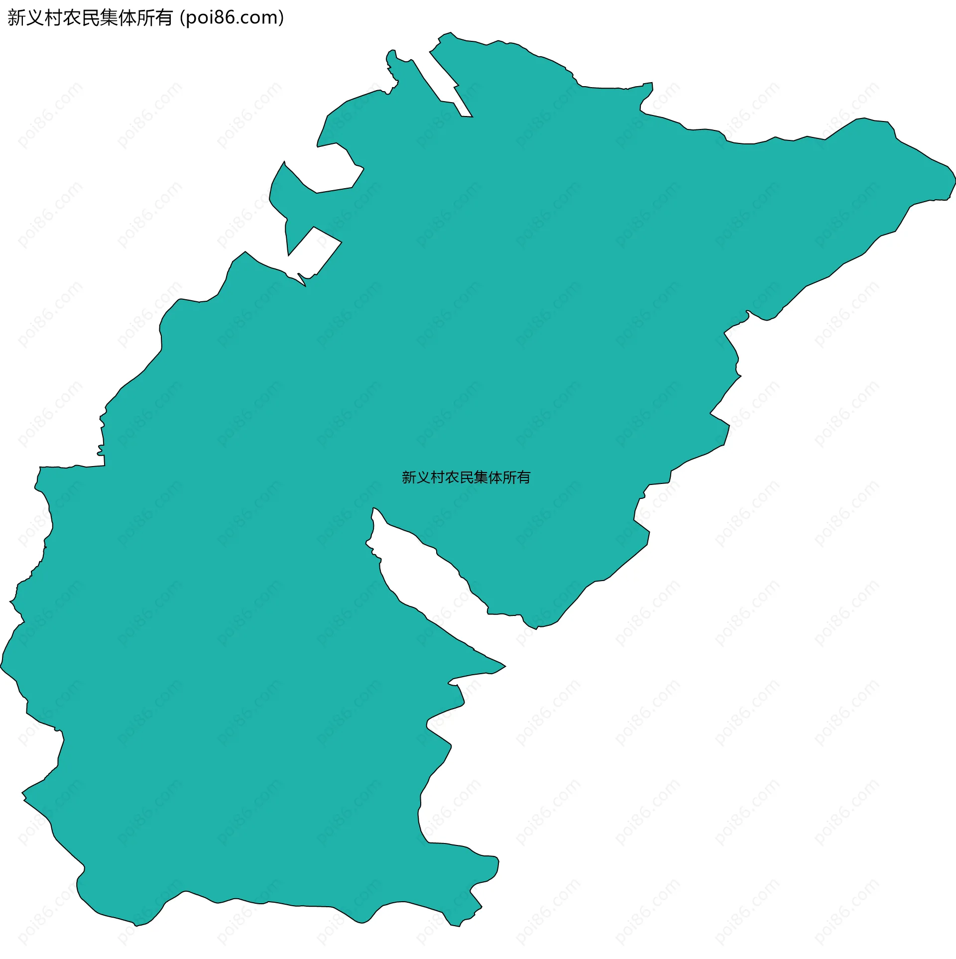 新义村农民集体所有边界地图