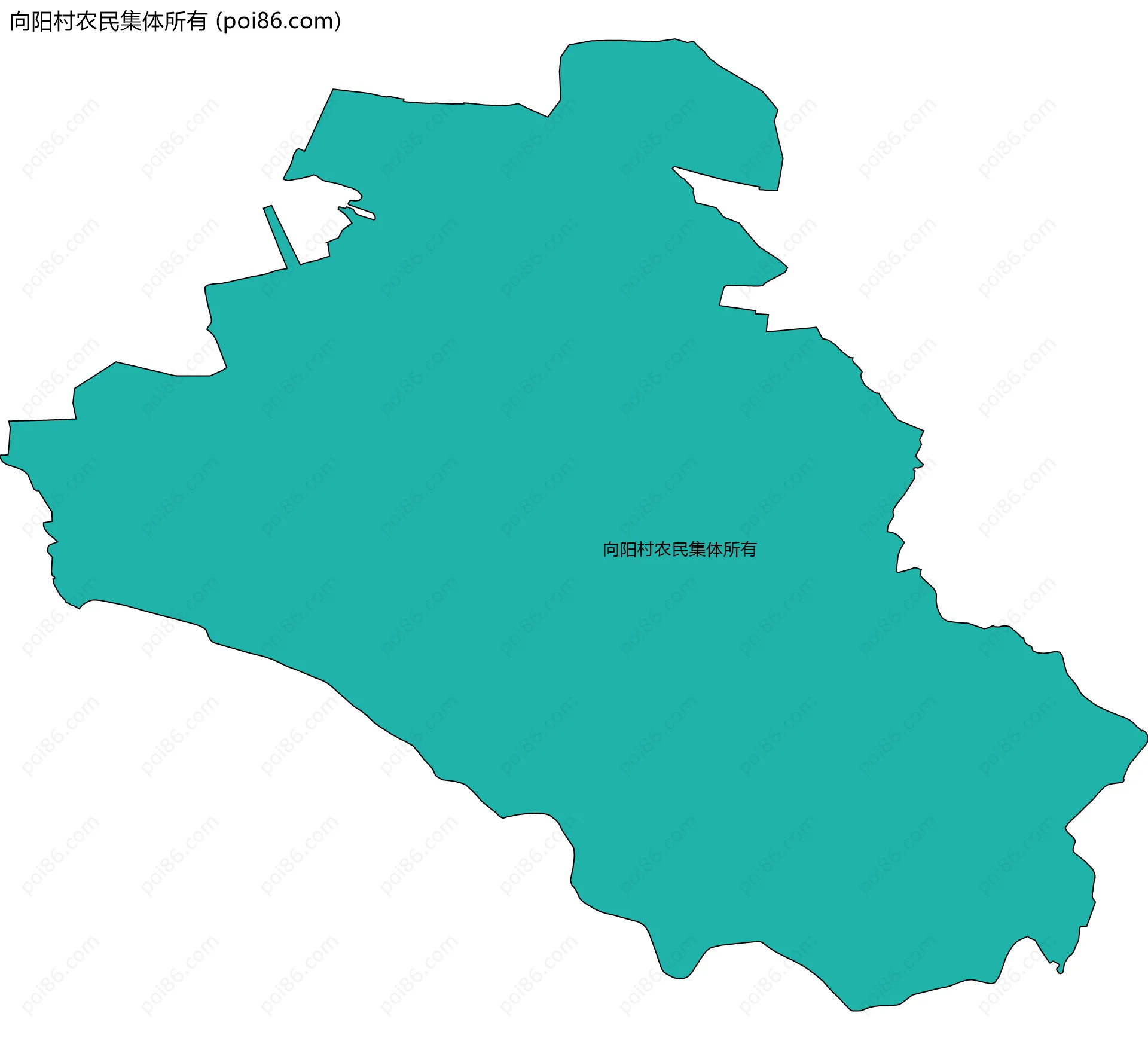 向阳村农民集体所有边界地图