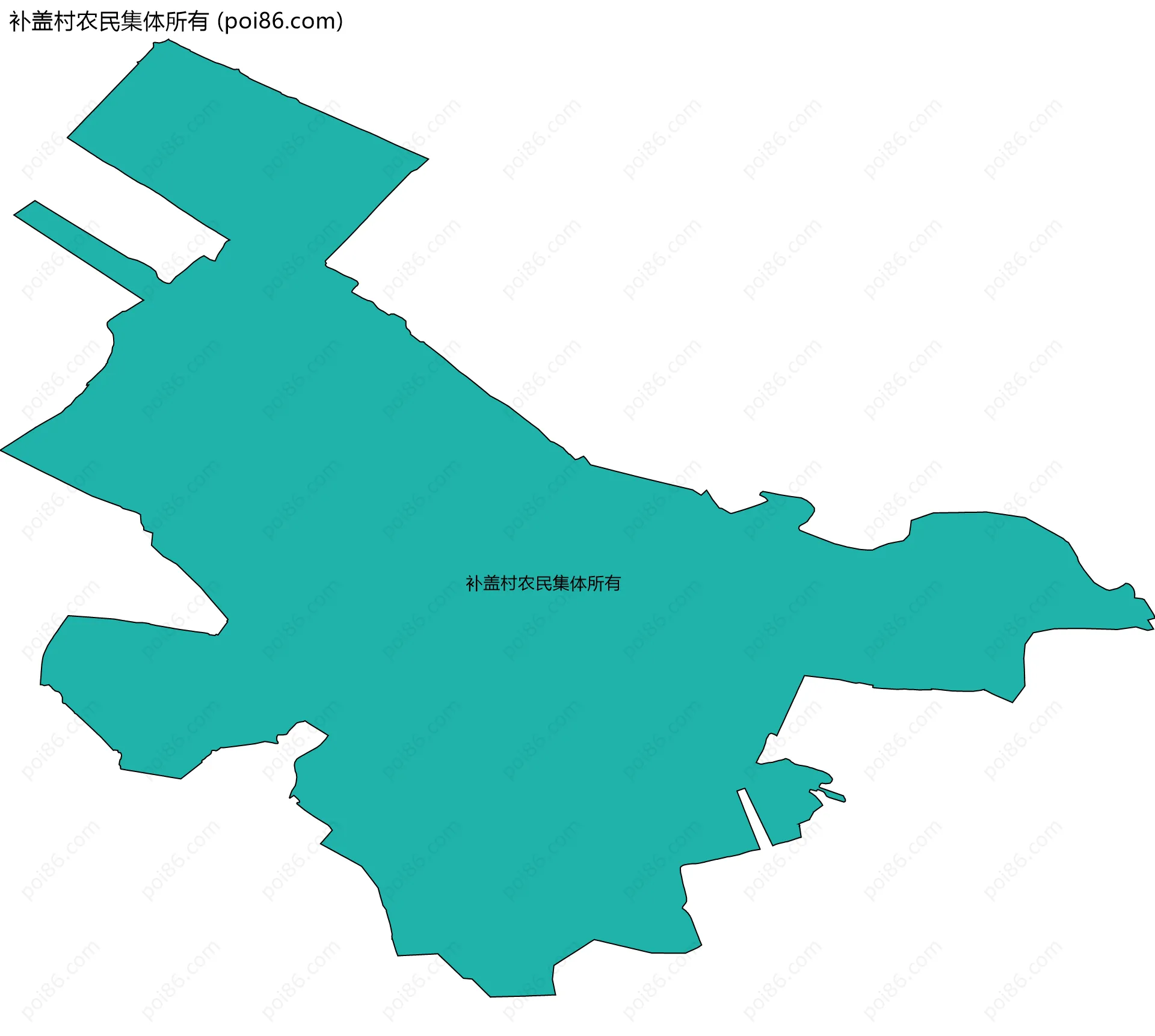 补盖村农民集体所有边界地图