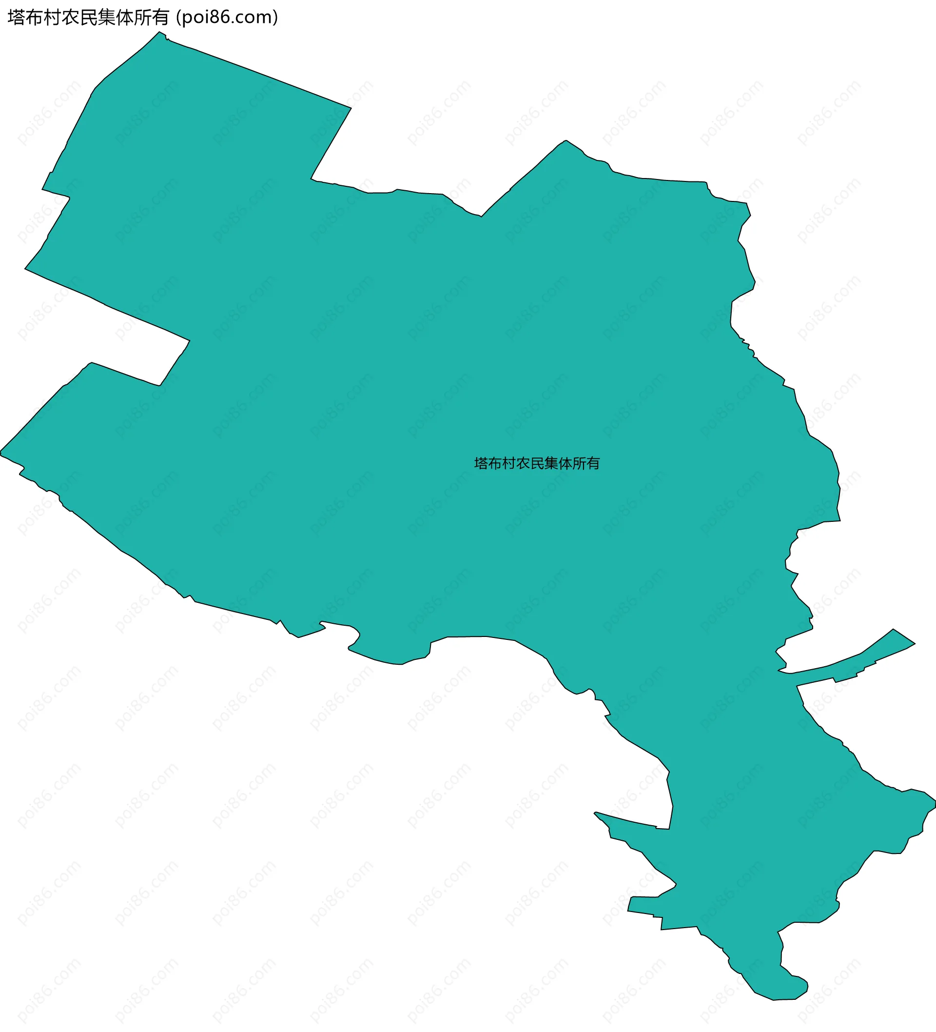 塔布村农民集体所有边界地图