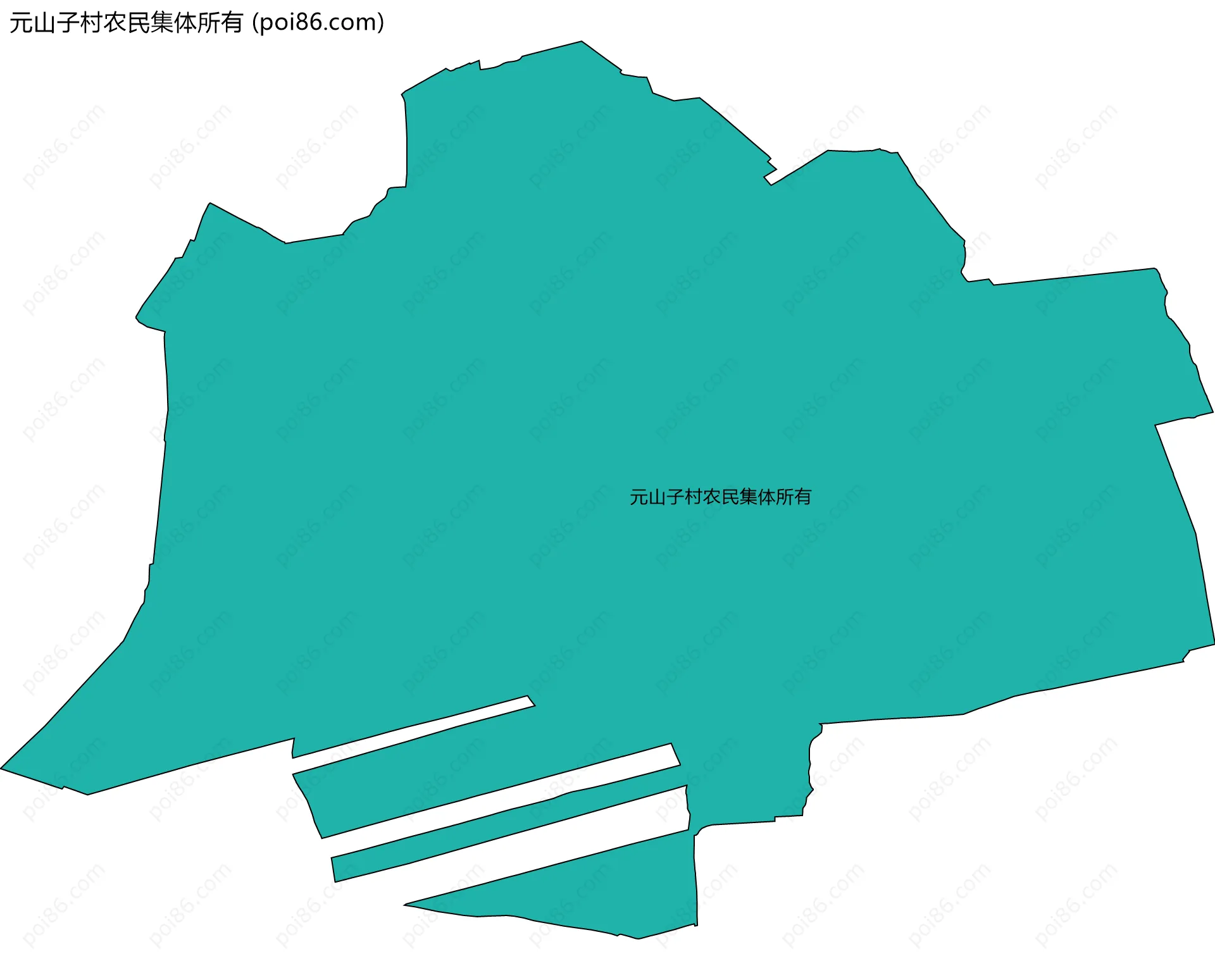 元山子村农民集体所有边界地图