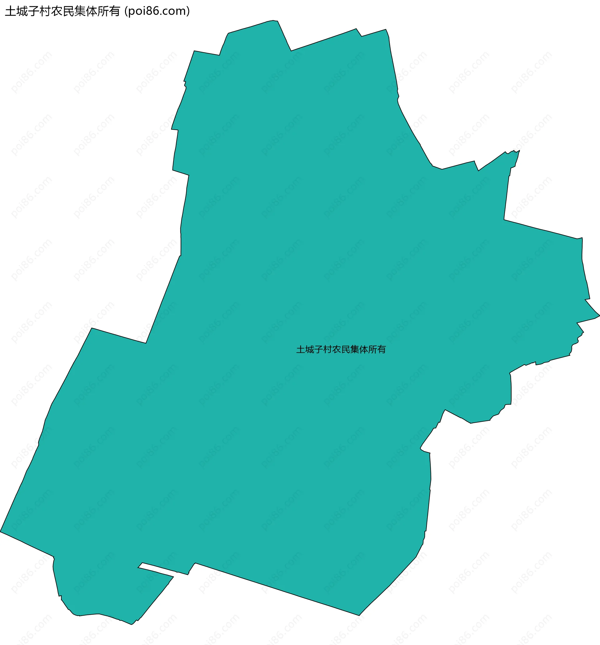 土城子村农民集体所有边界地图