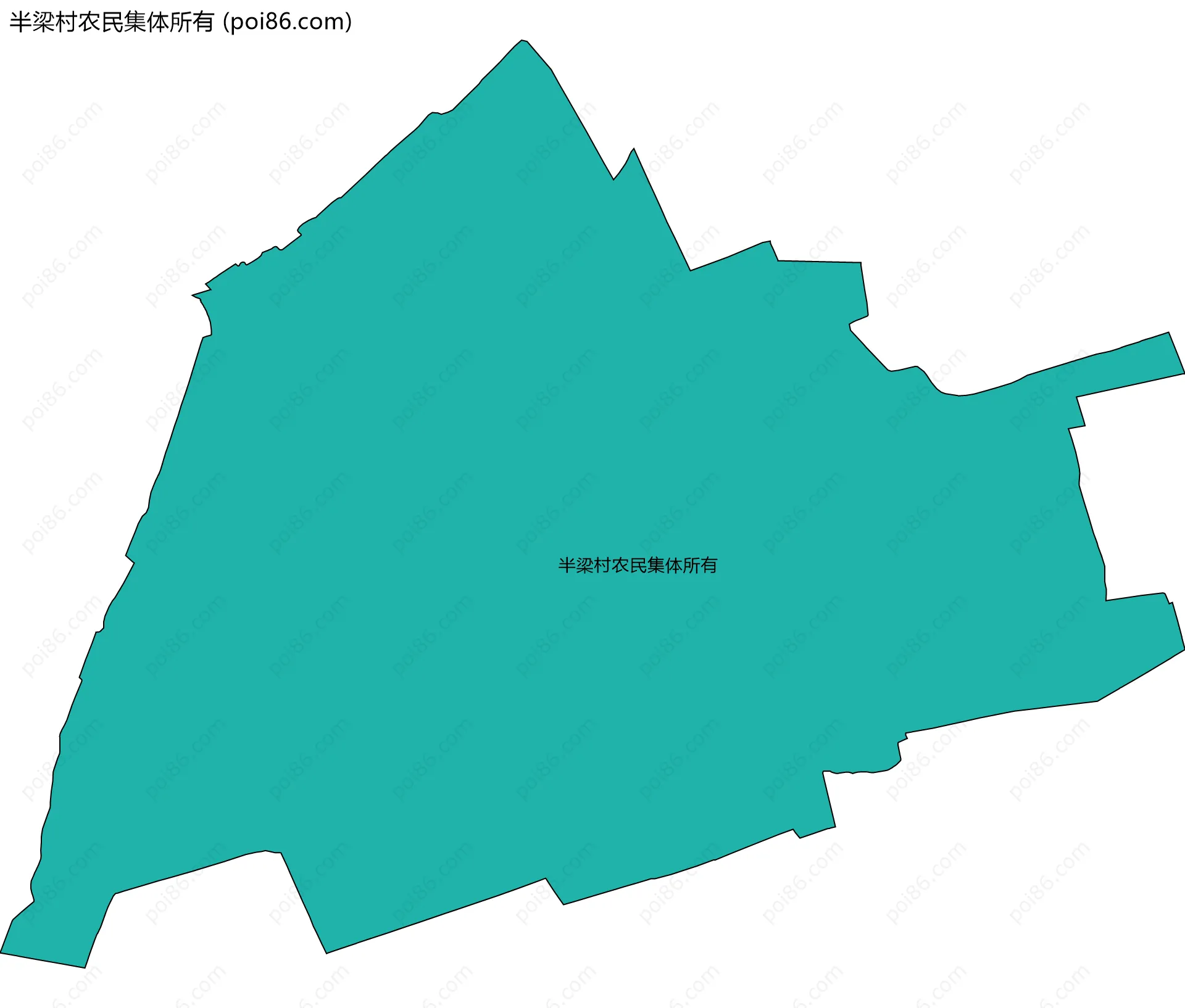 半梁村农民集体所有边界地图