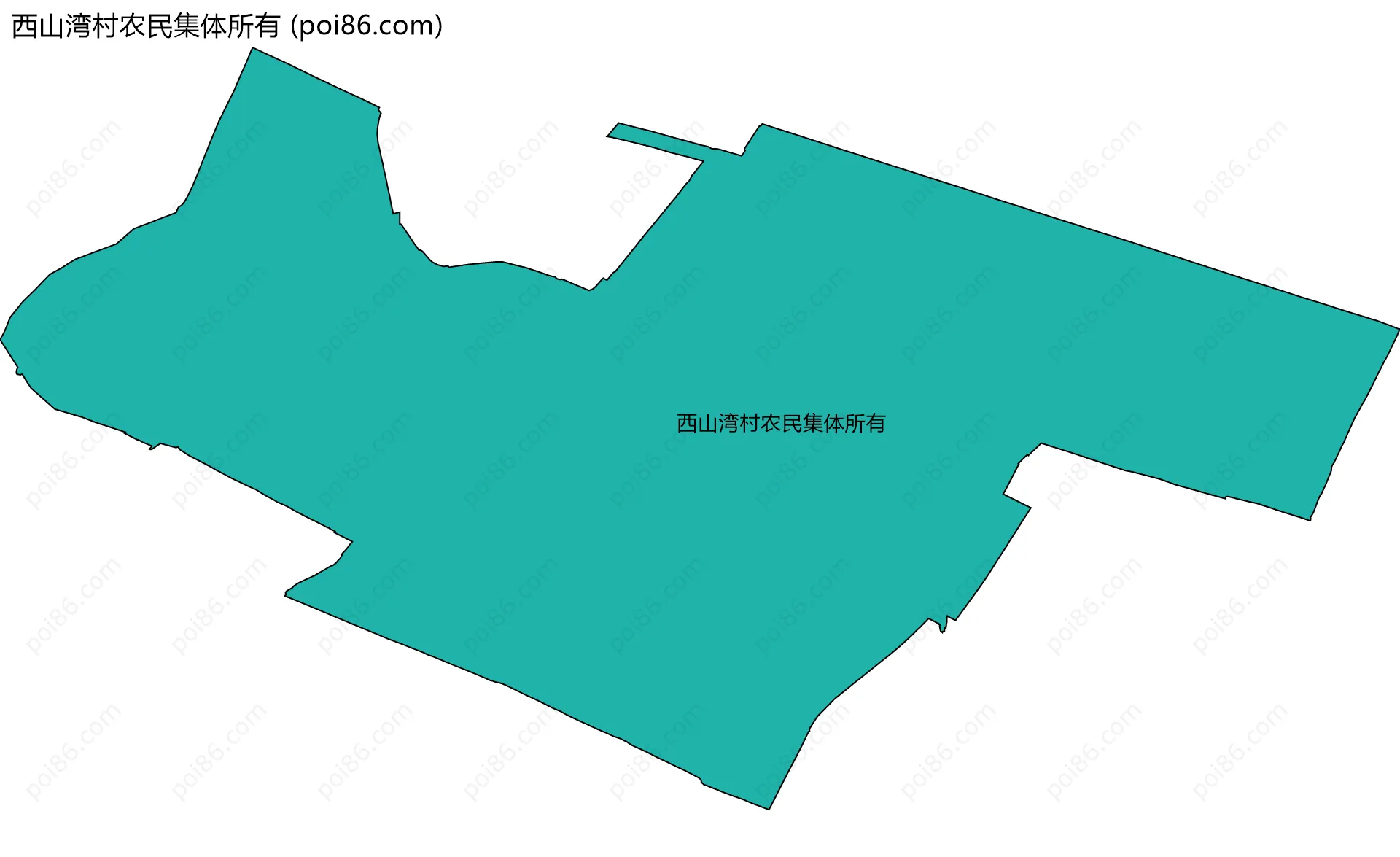 西山湾村农民集体所有边界地图