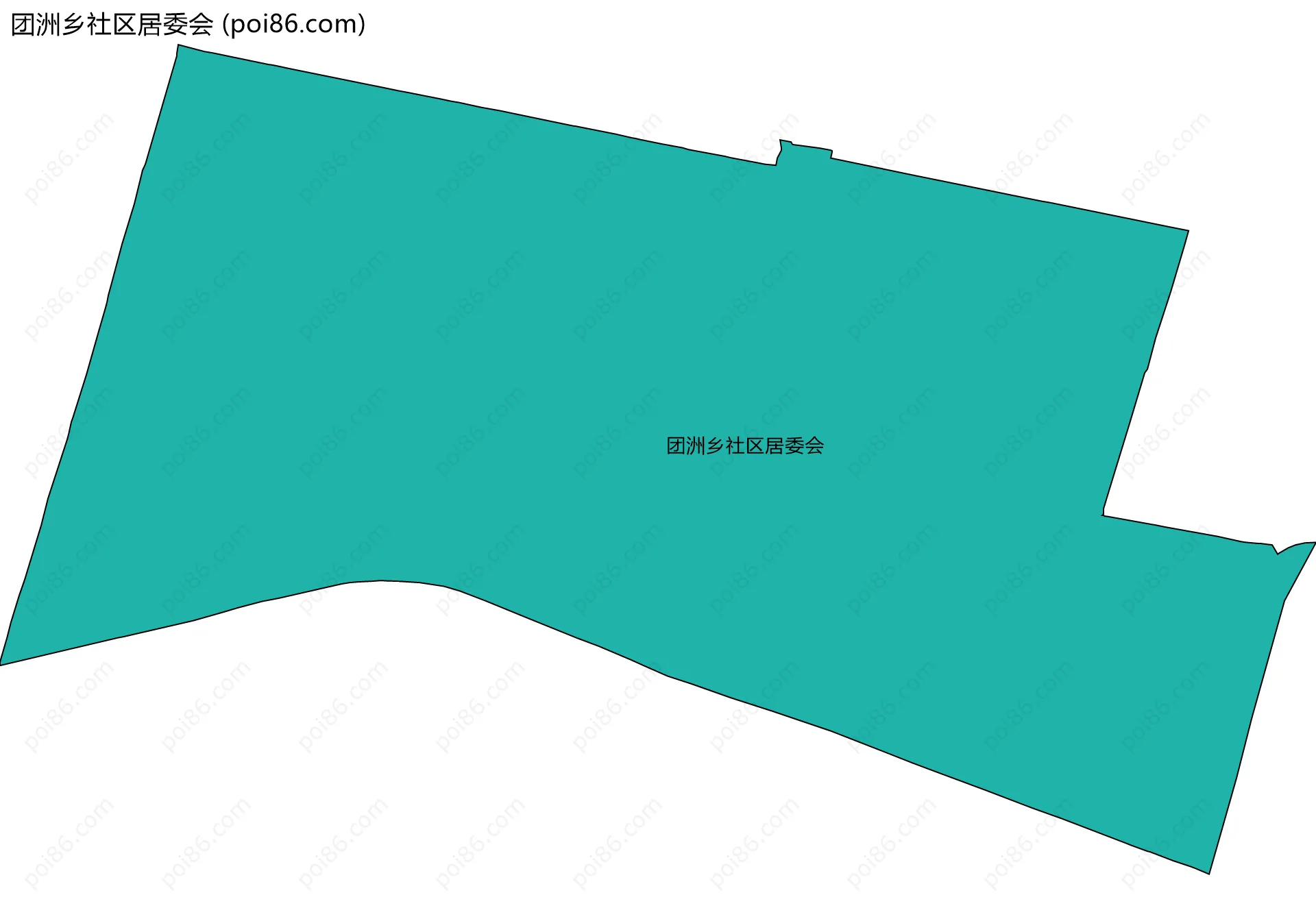 团洲乡社区居委会边界地图