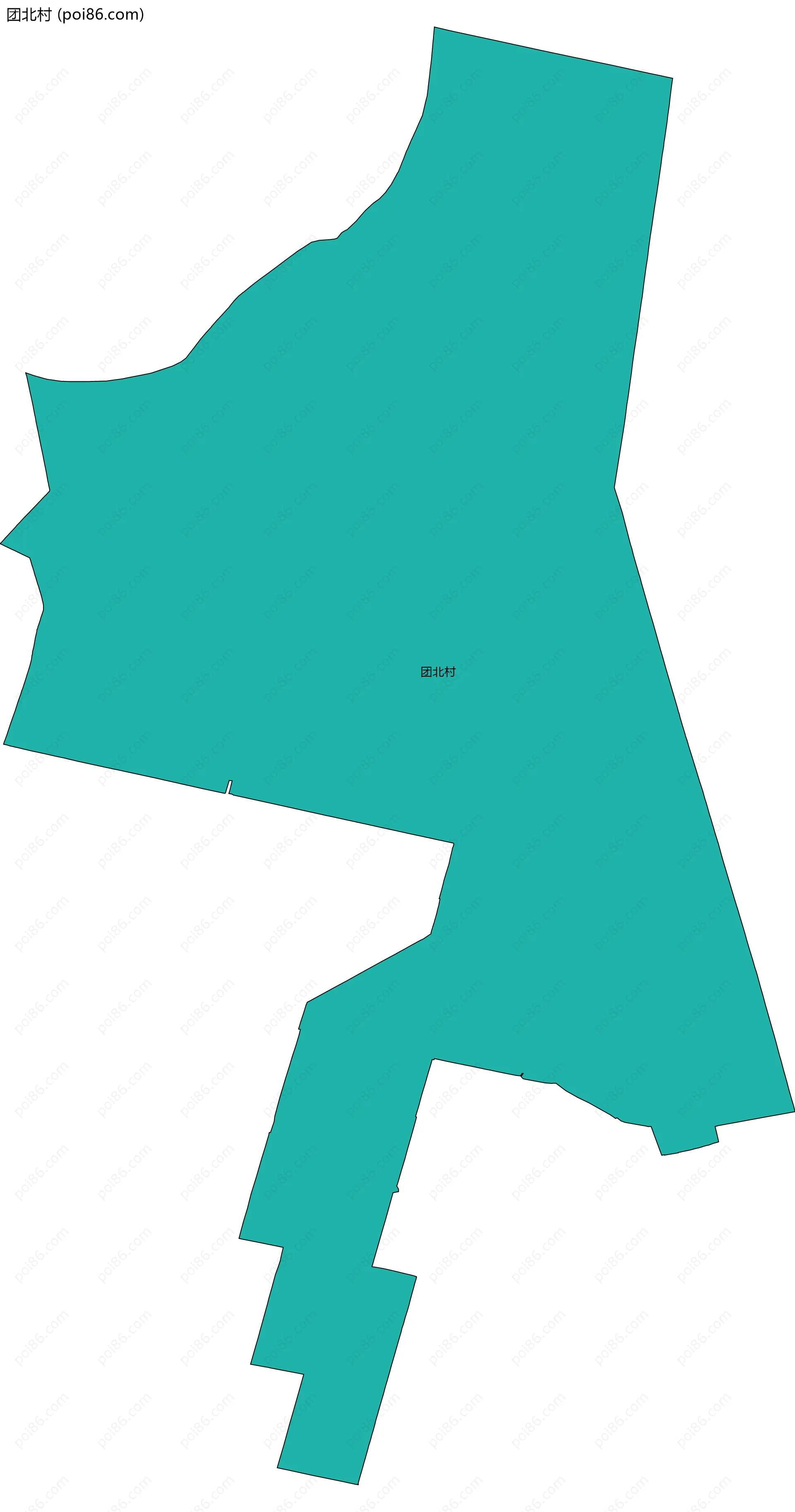 团北村边界地图