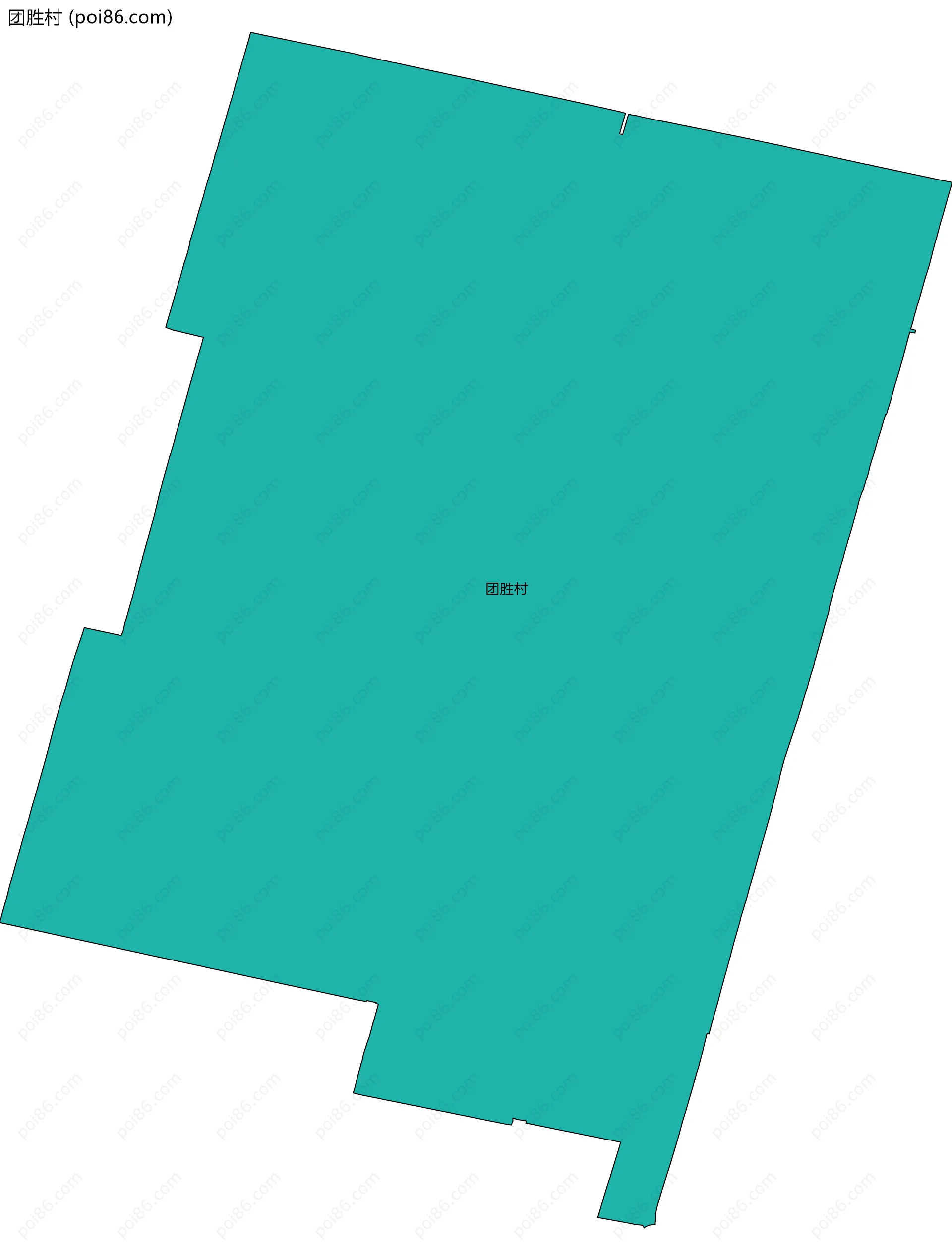 团胜村边界地图