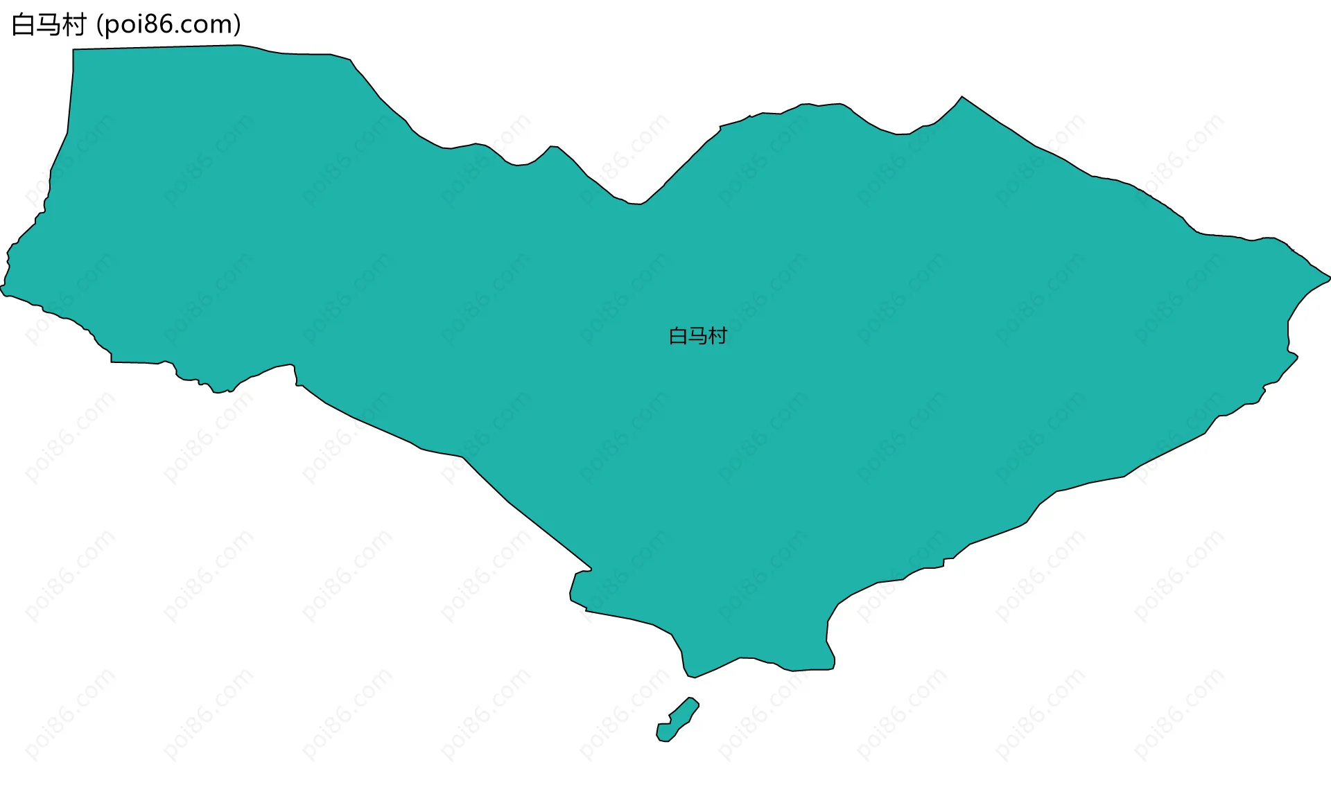 白马村边界地图