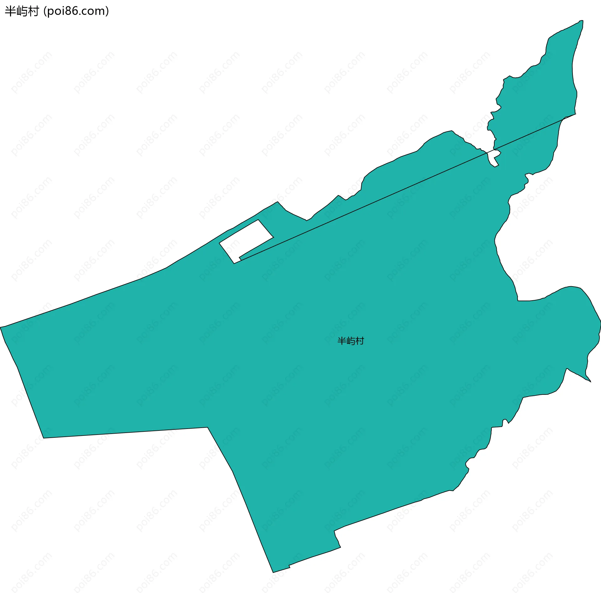 半屿村边界地图