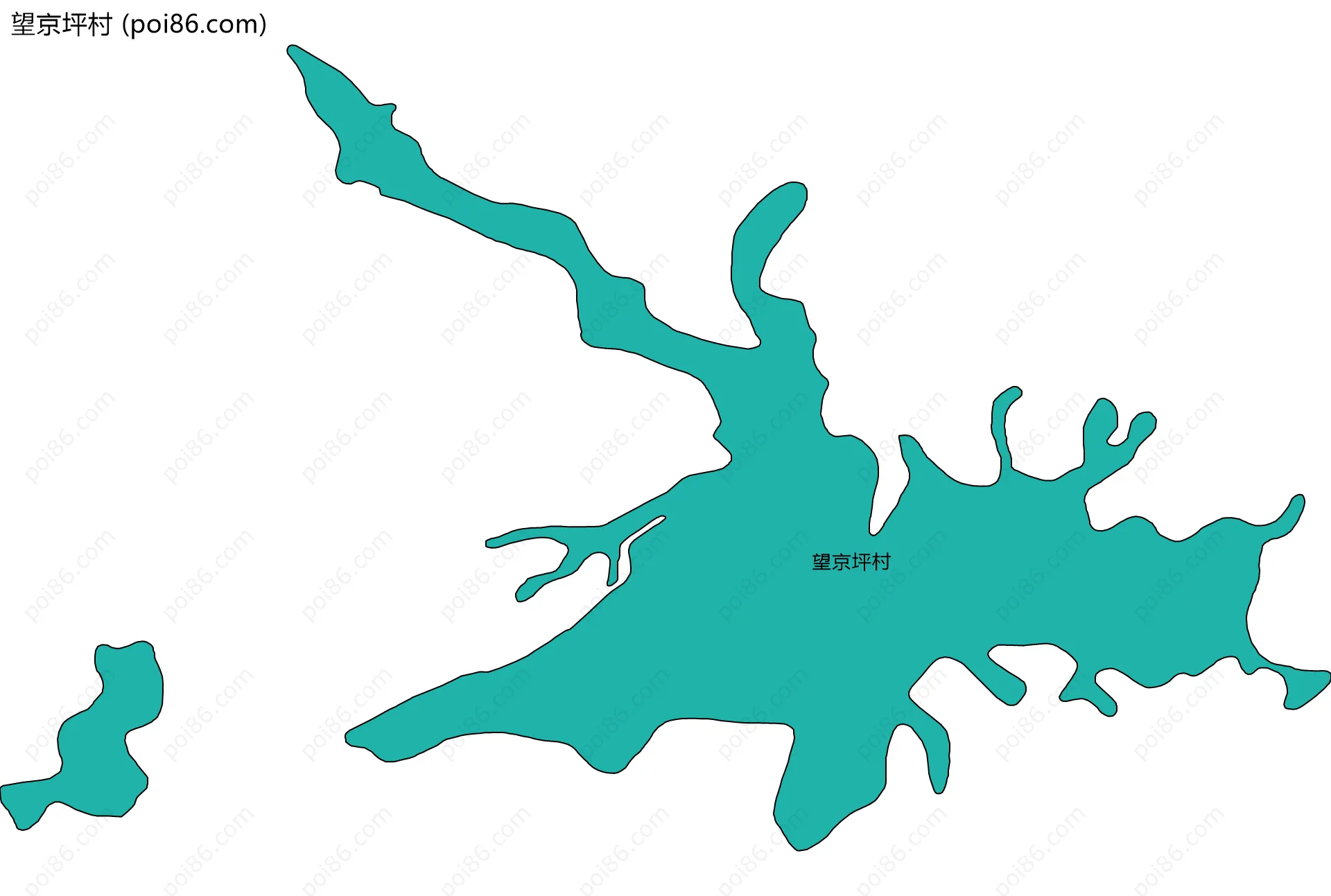 望京坪村边界地图