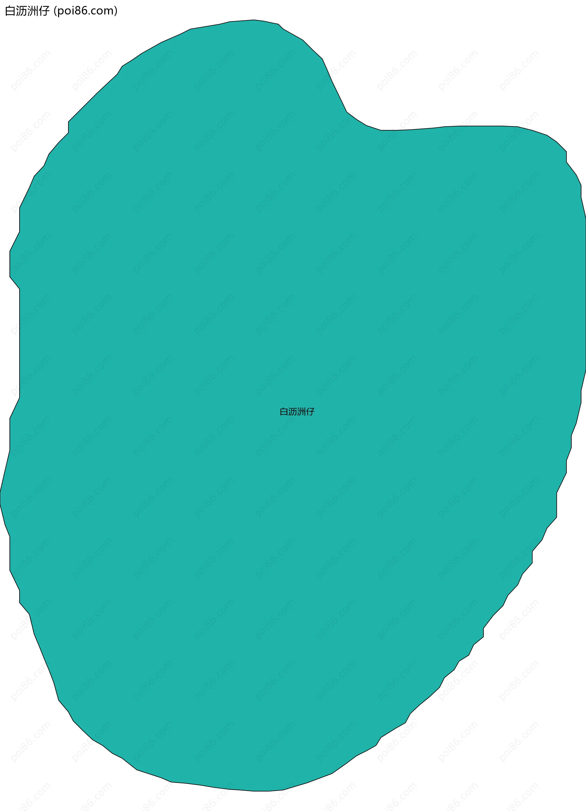 白沥洲仔边界地图