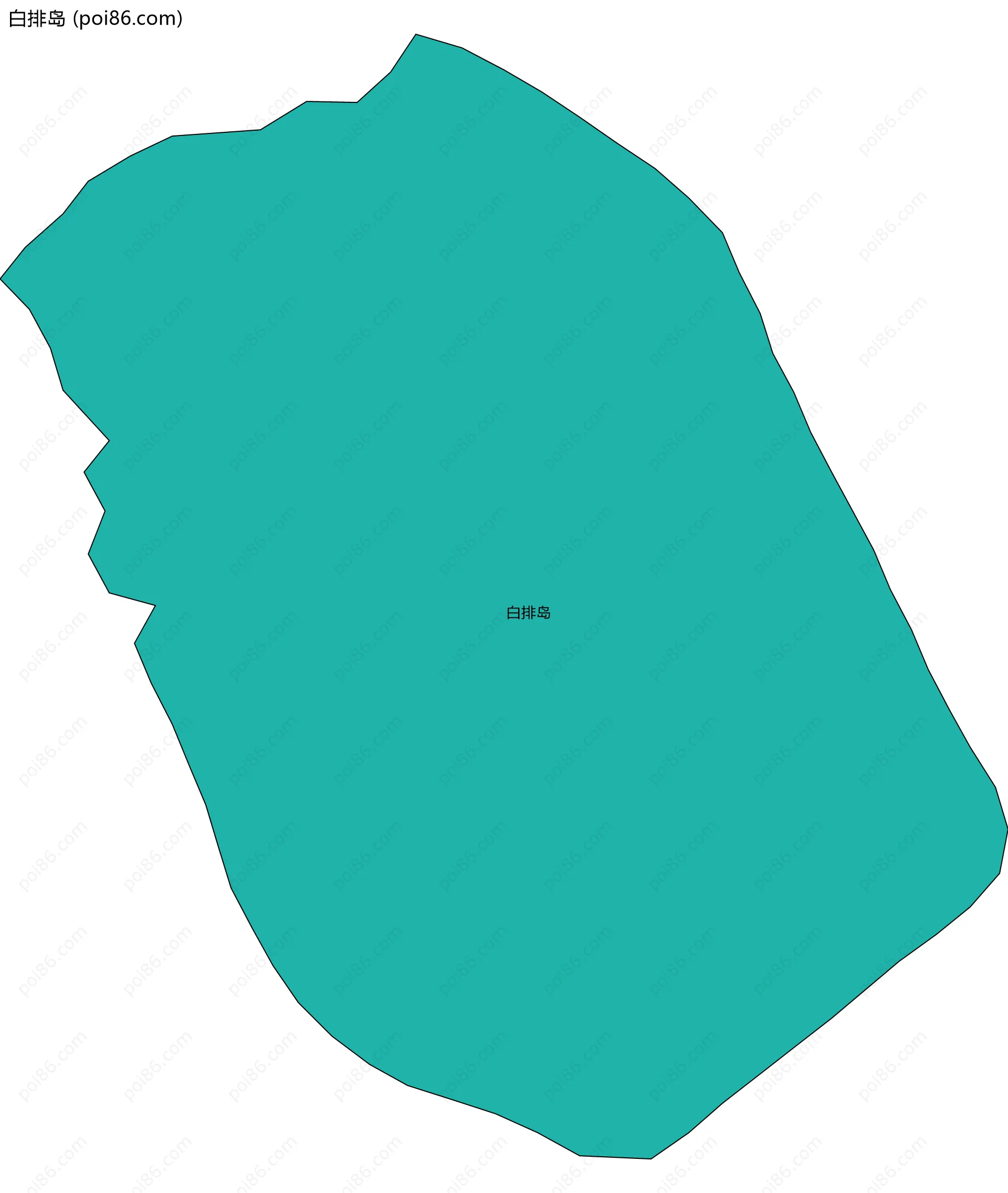 白排岛边界地图