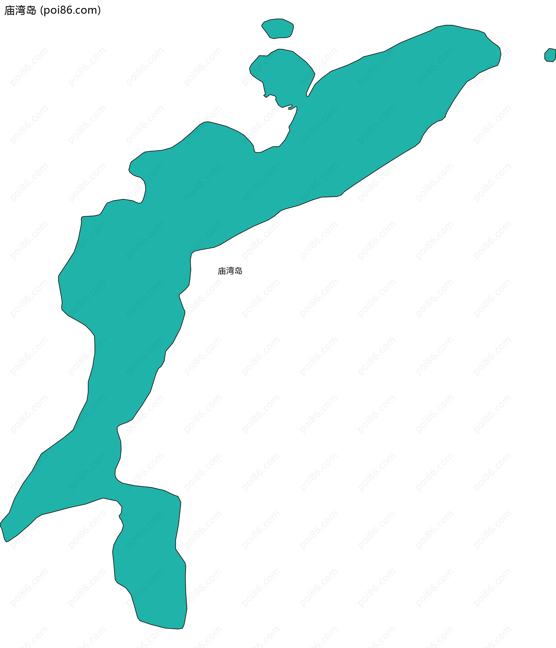 庙湾岛边界地图