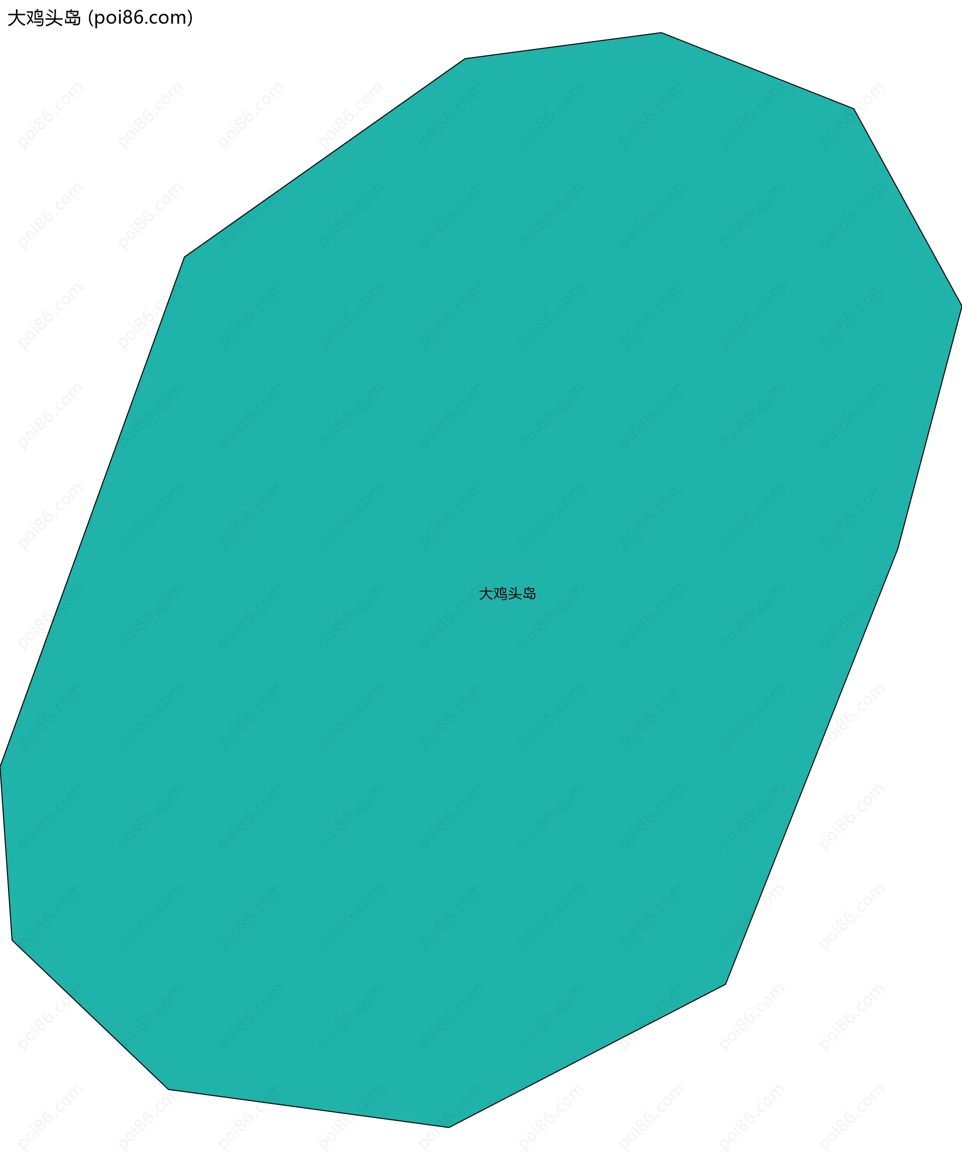 大鸡头岛边界地图