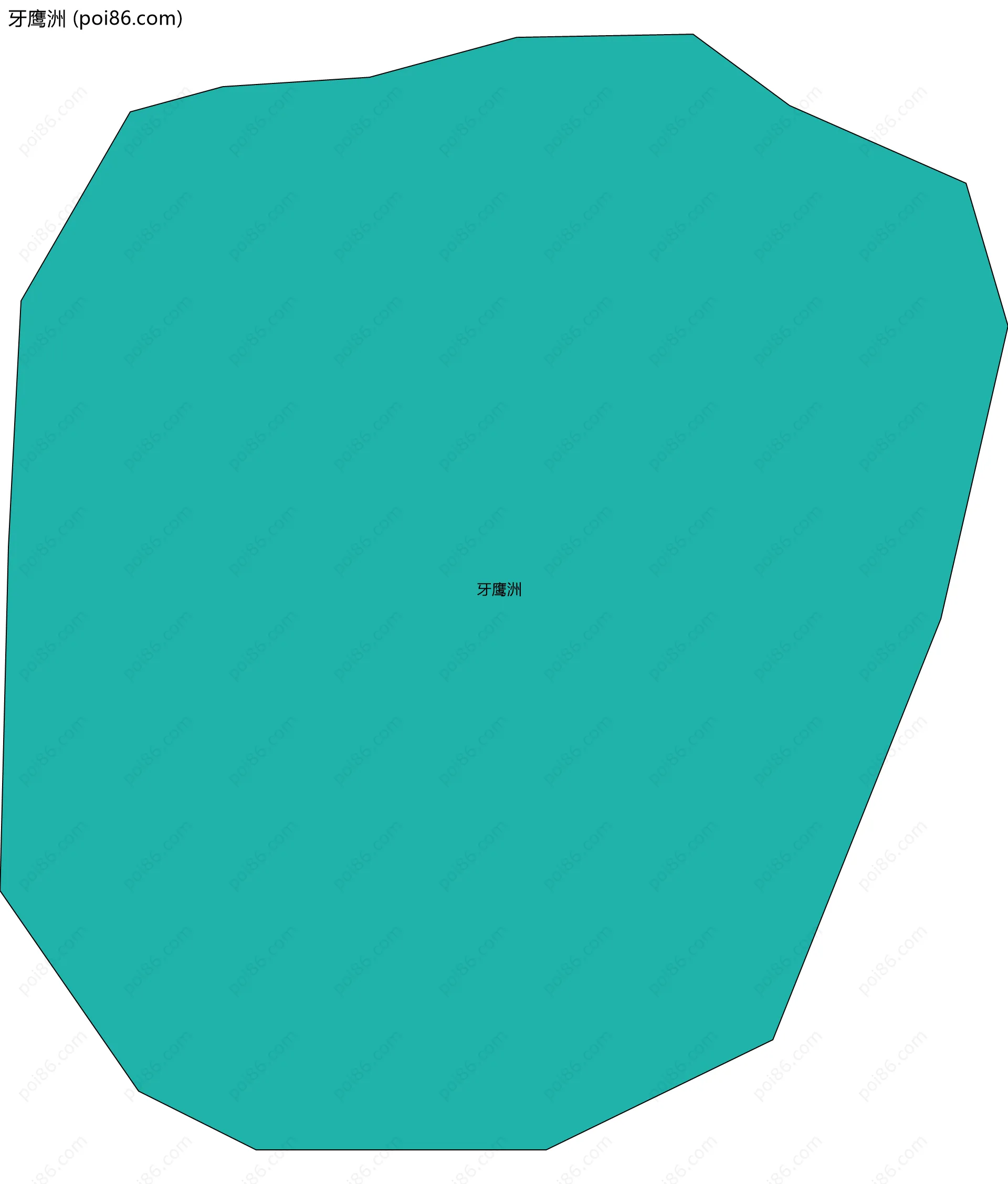 牙鹰洲边界地图