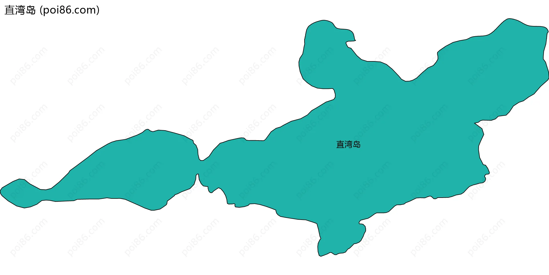 直湾岛边界地图