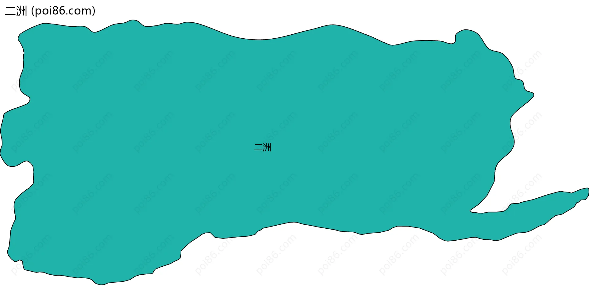 二洲边界地图