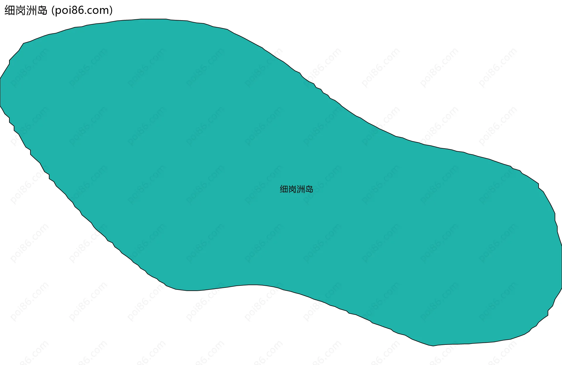 细岗洲岛边界地图