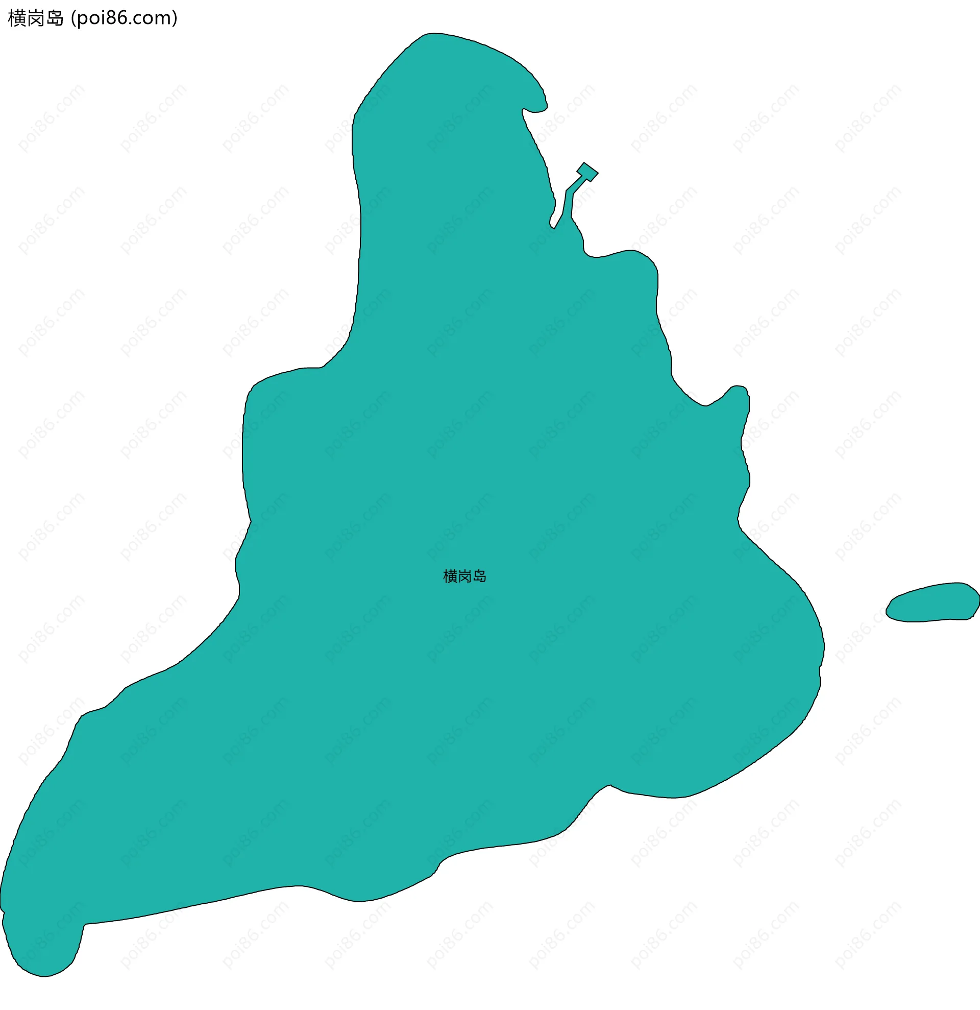 横岗岛边界地图