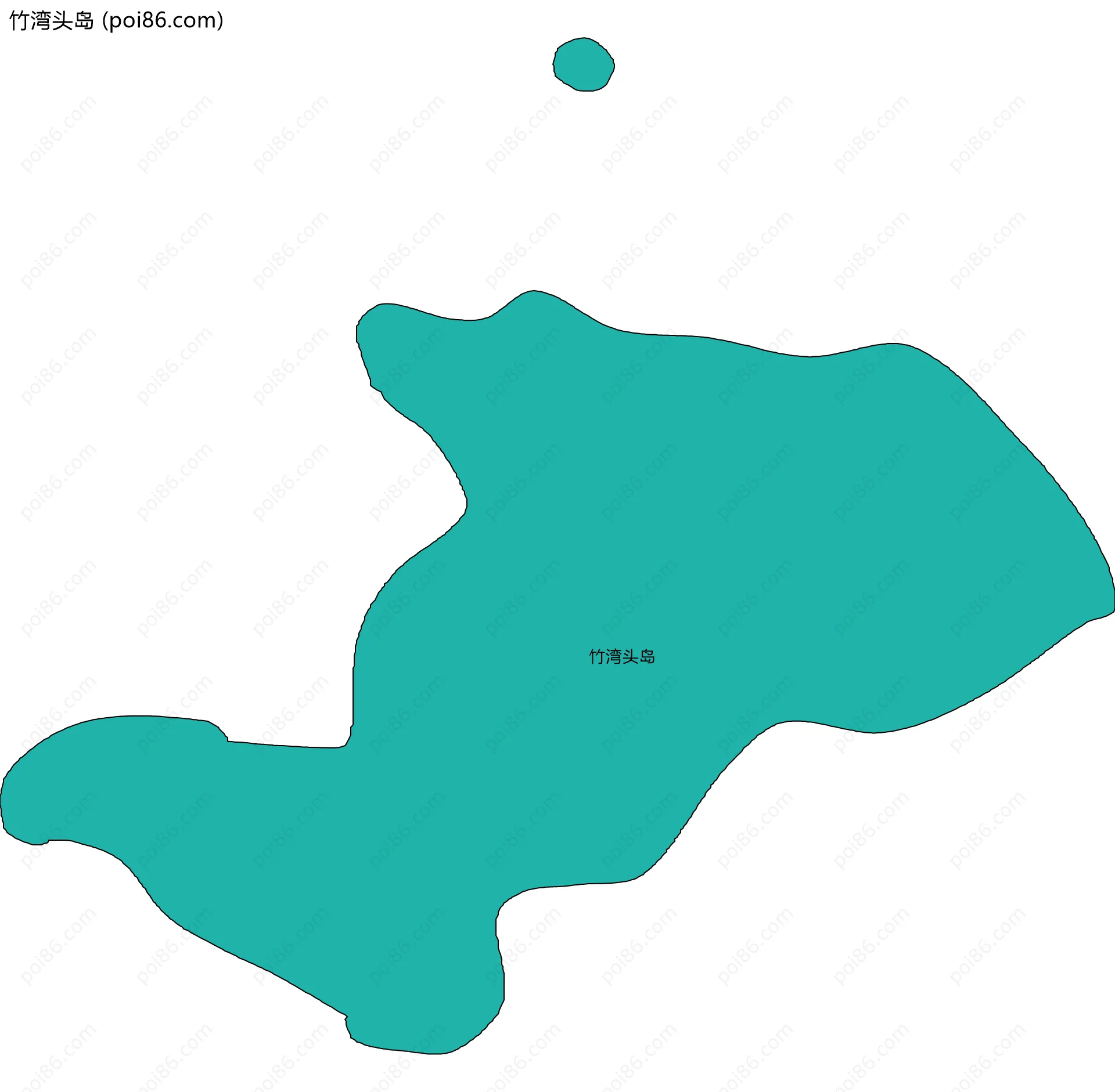 竹湾头岛边界地图