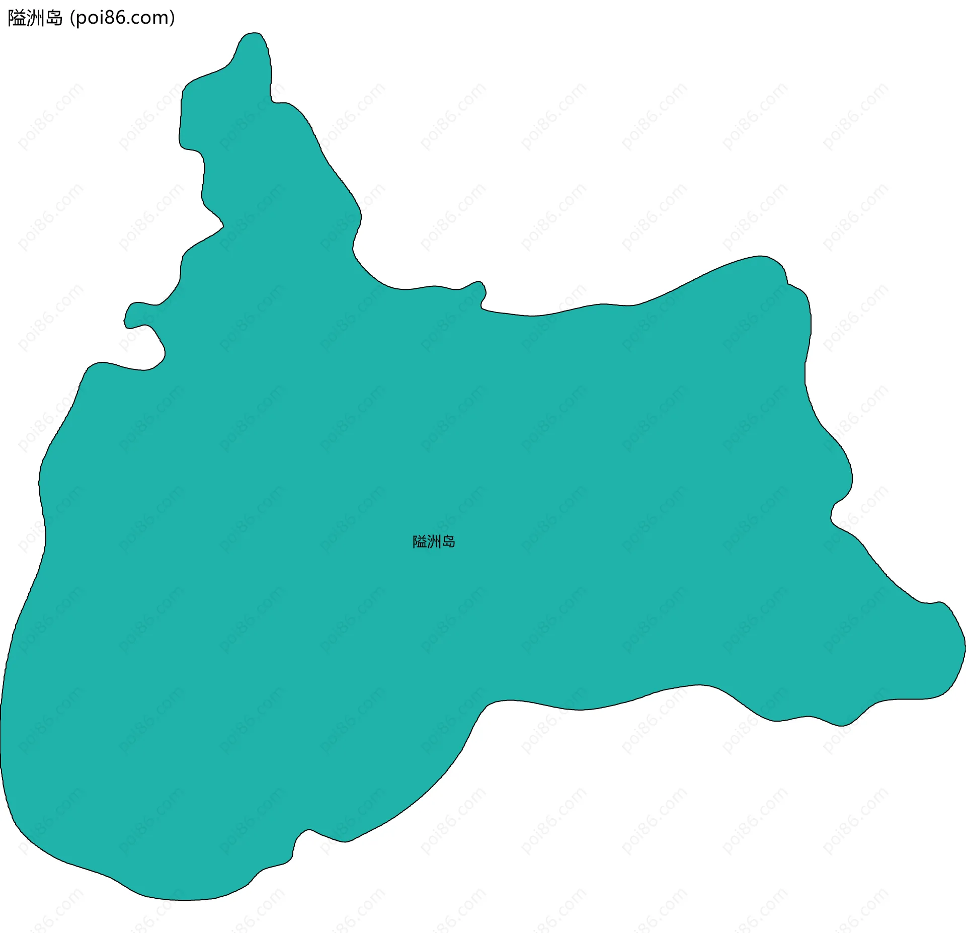 隘洲岛边界地图