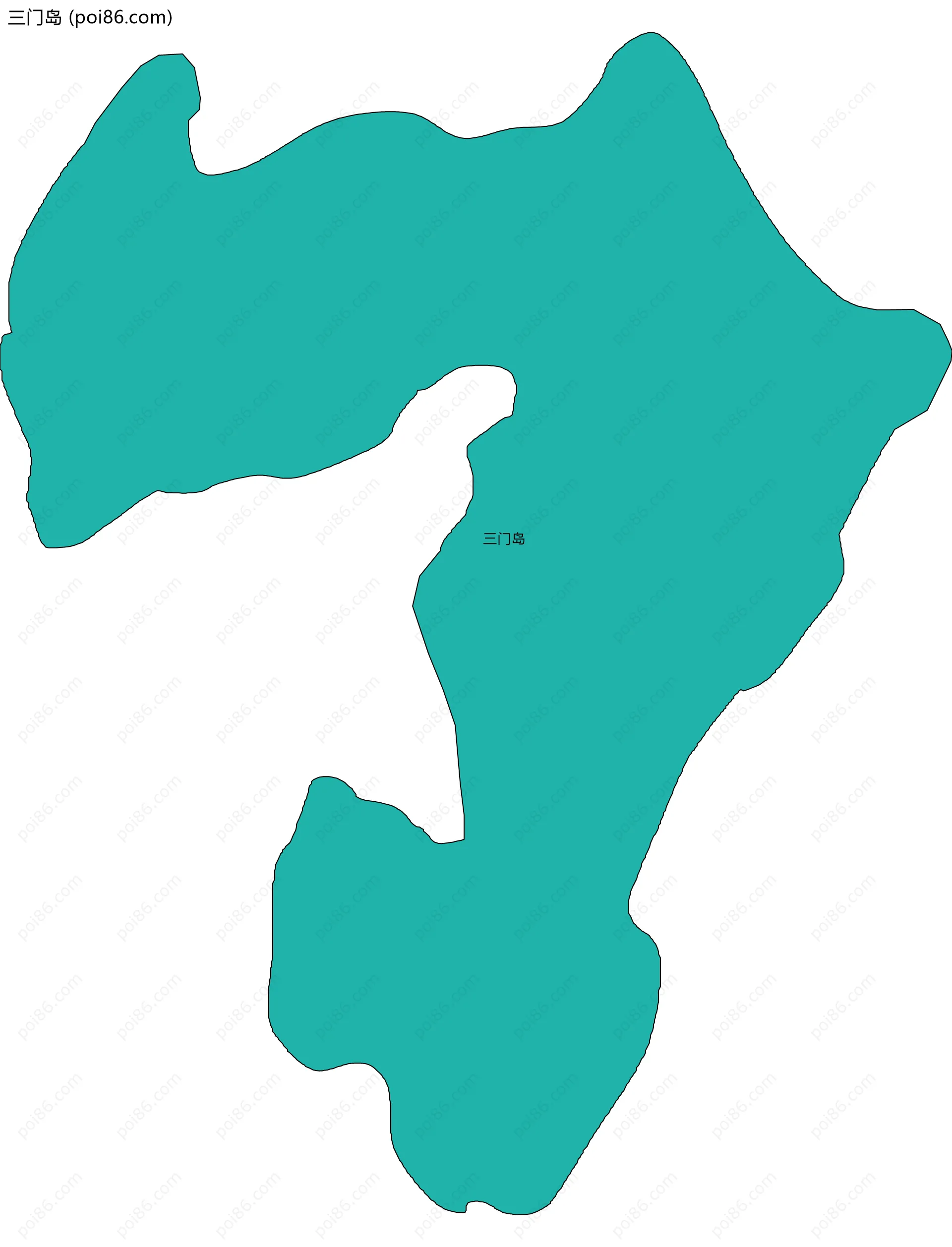 三门岛边界地图