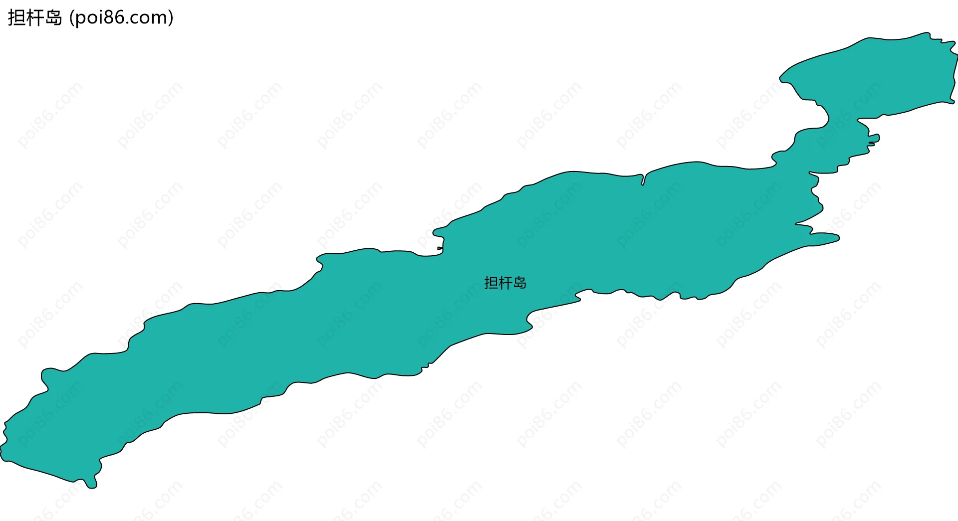 担杆岛边界地图