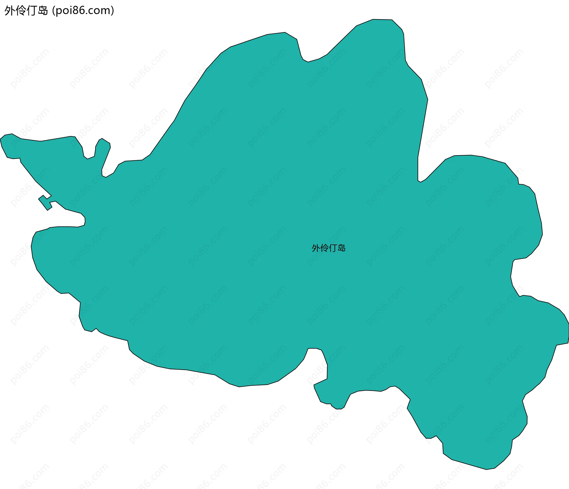 外伶仃岛边界地图