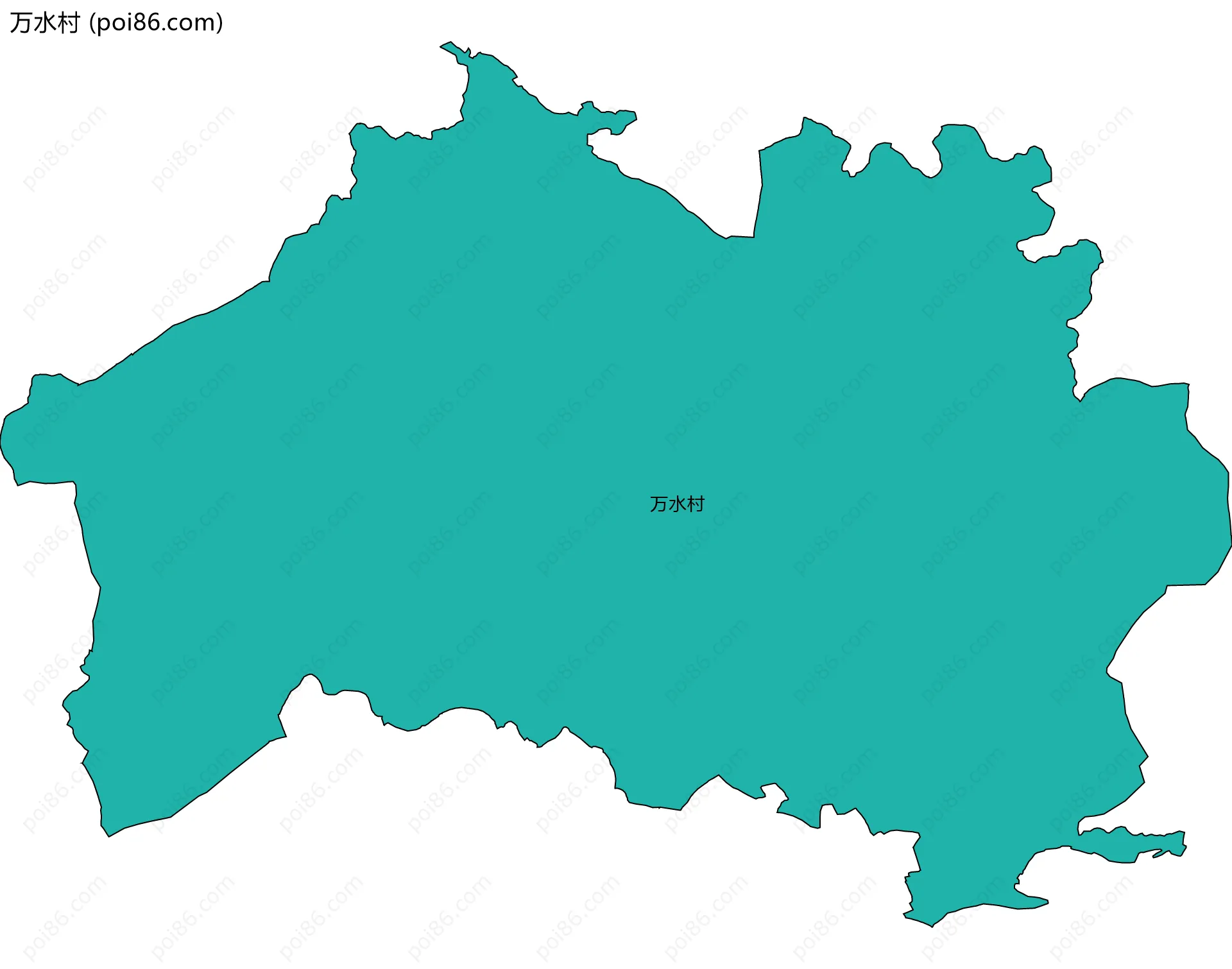 万水村边界地图