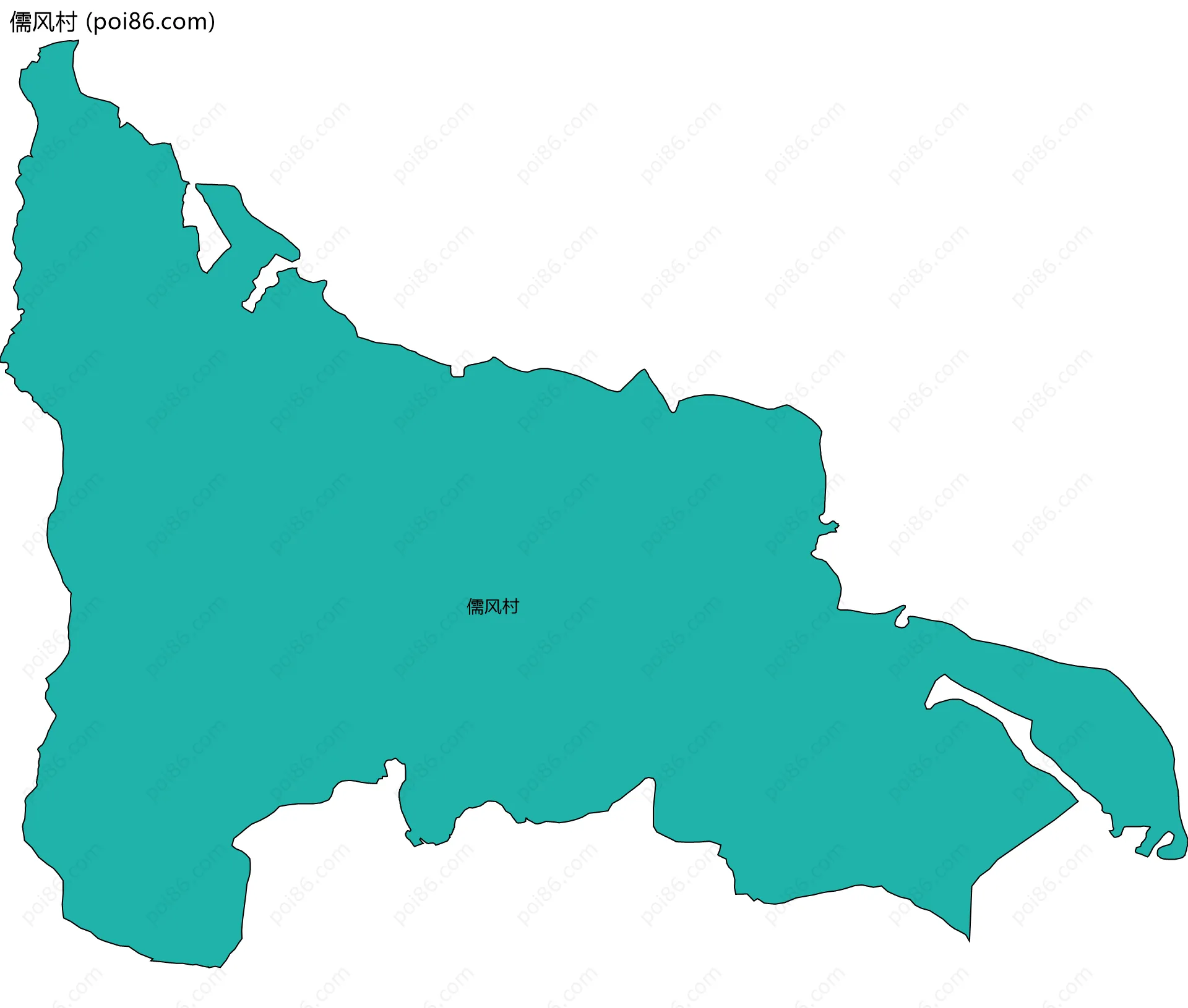 儒风村边界地图