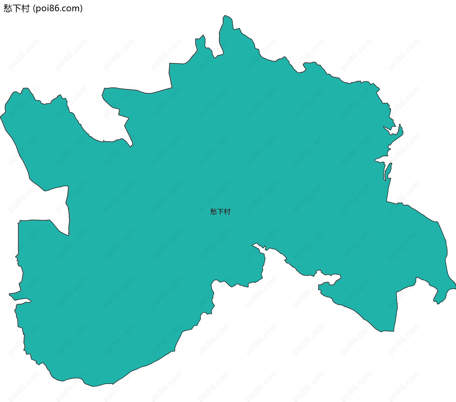 愁下村边界地图