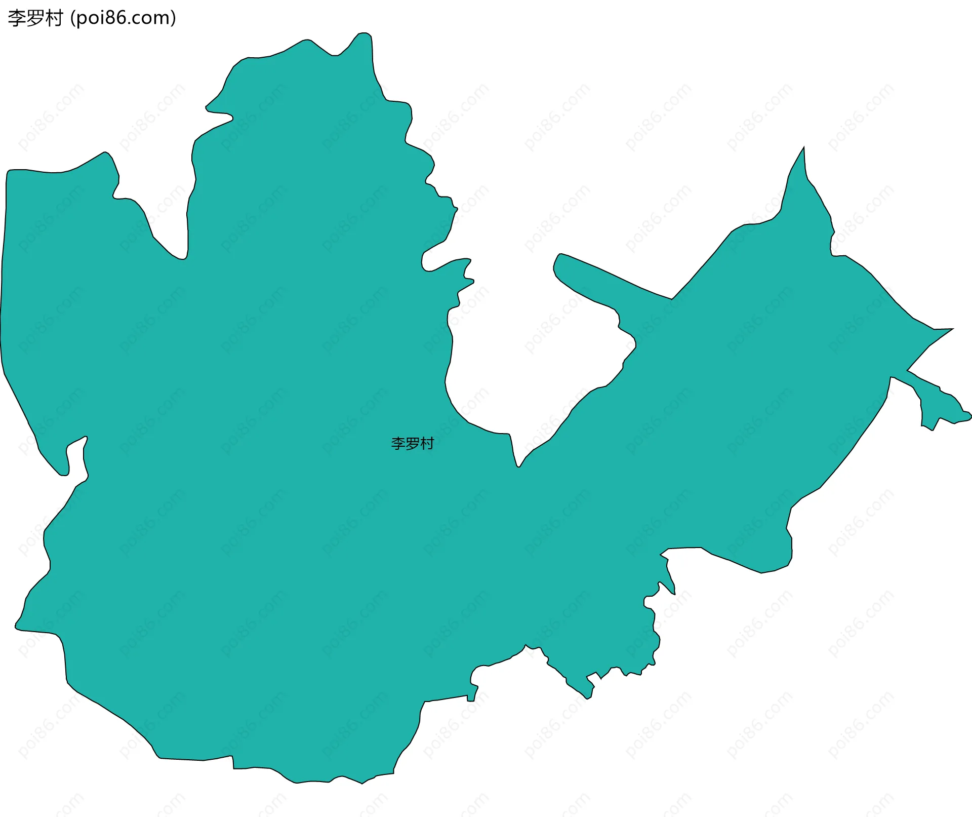 李罗村边界地图