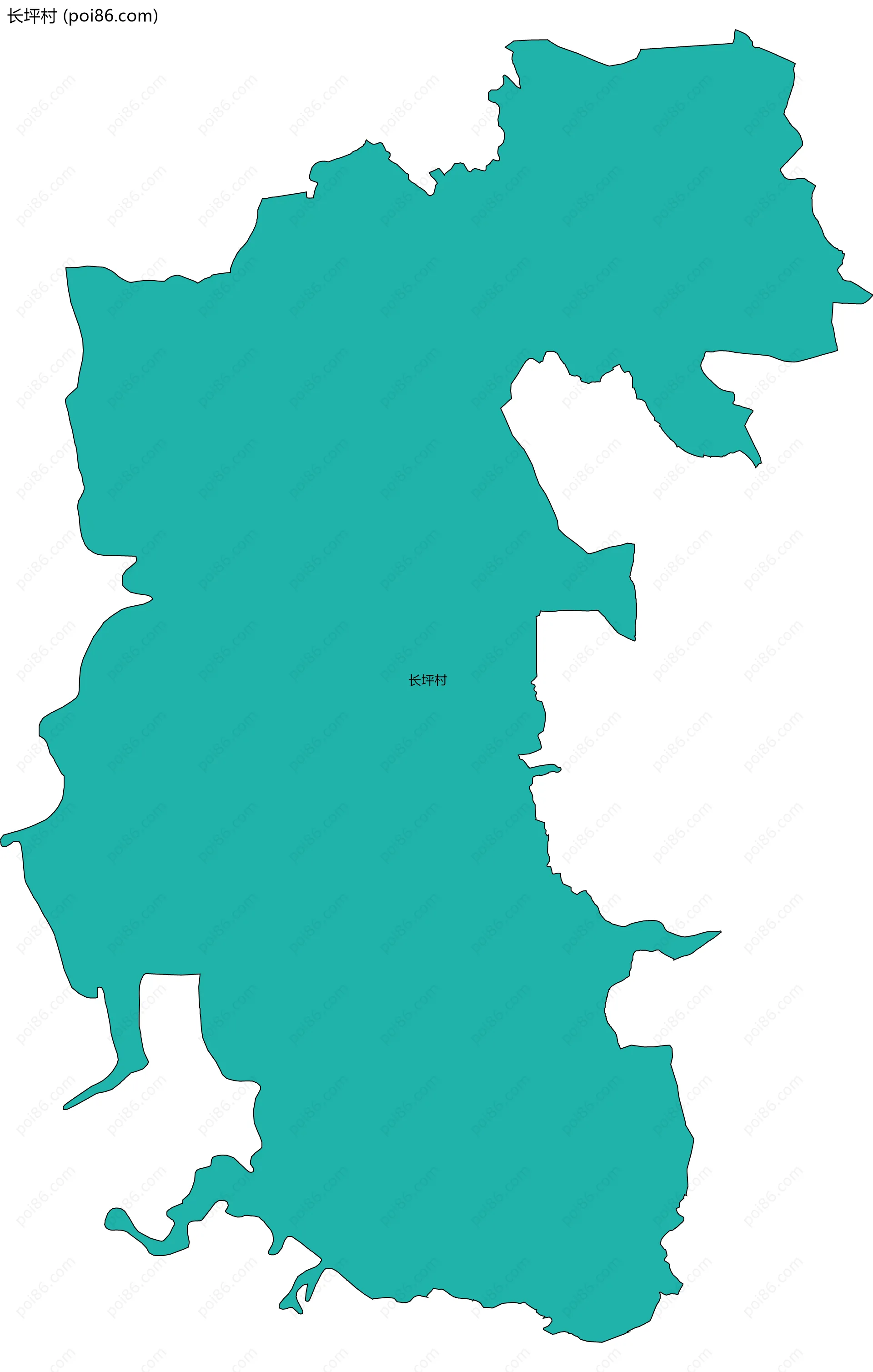 长坪村边界地图