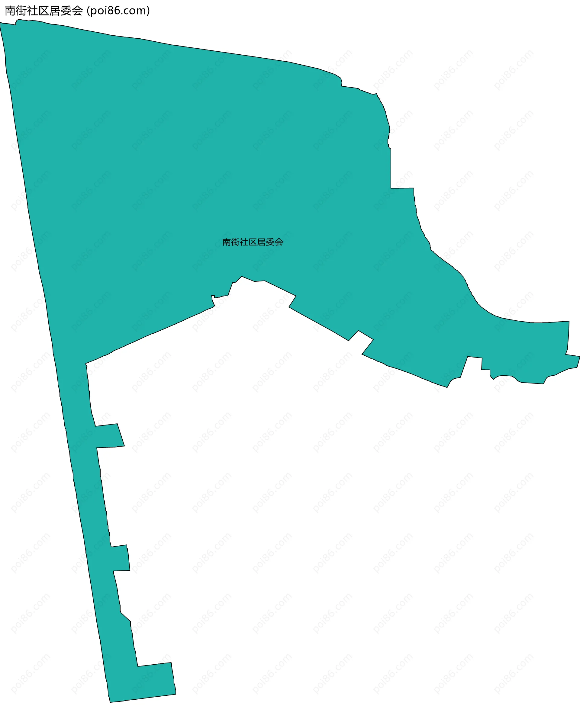 南街社区居委会边界地图