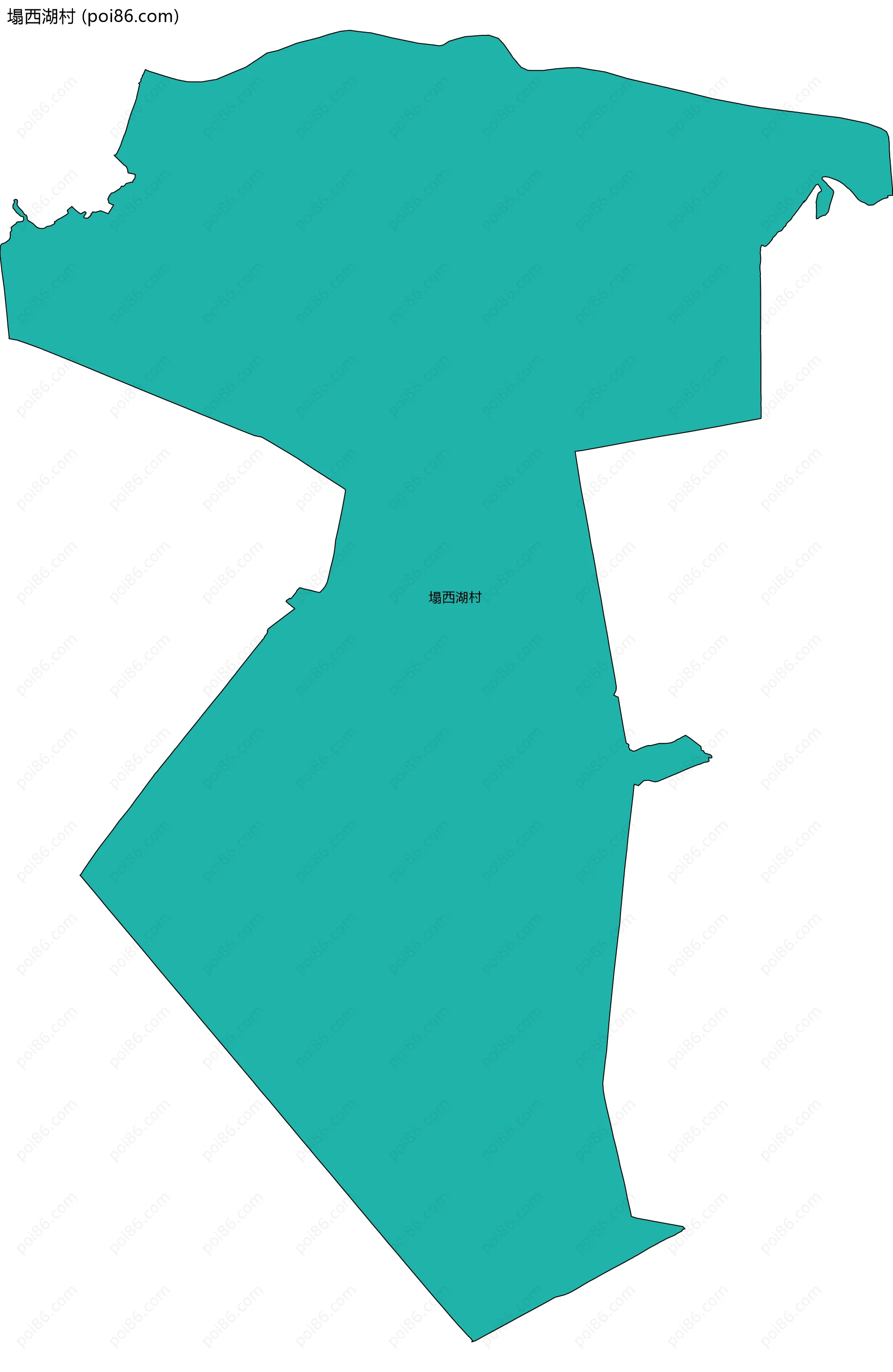 塌西湖村边界地图