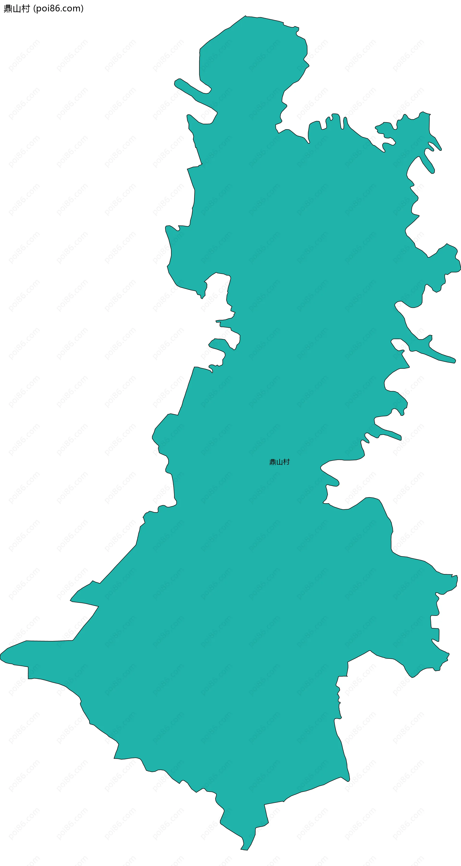 鼎山村边界地图