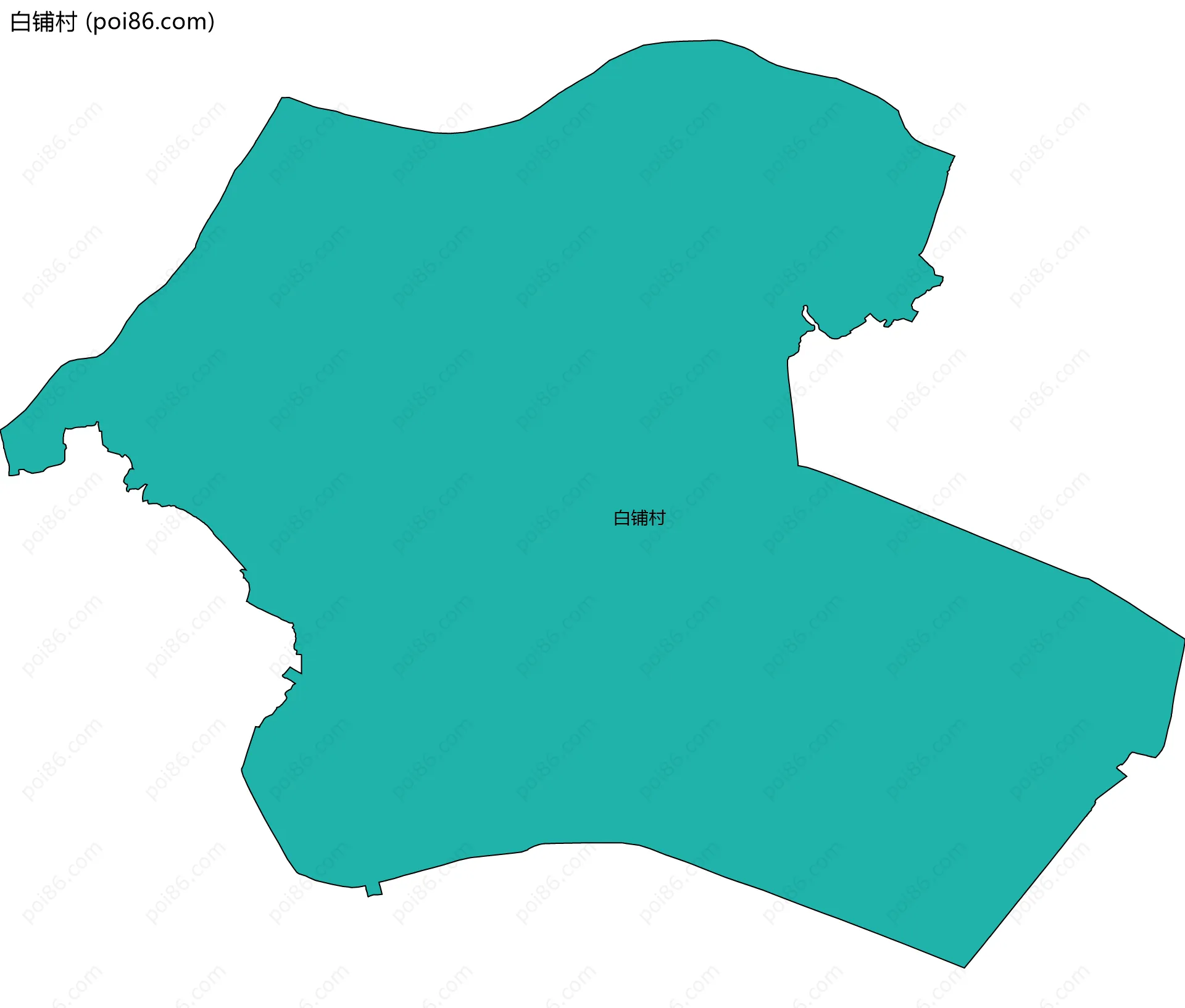 白铺村边界地图