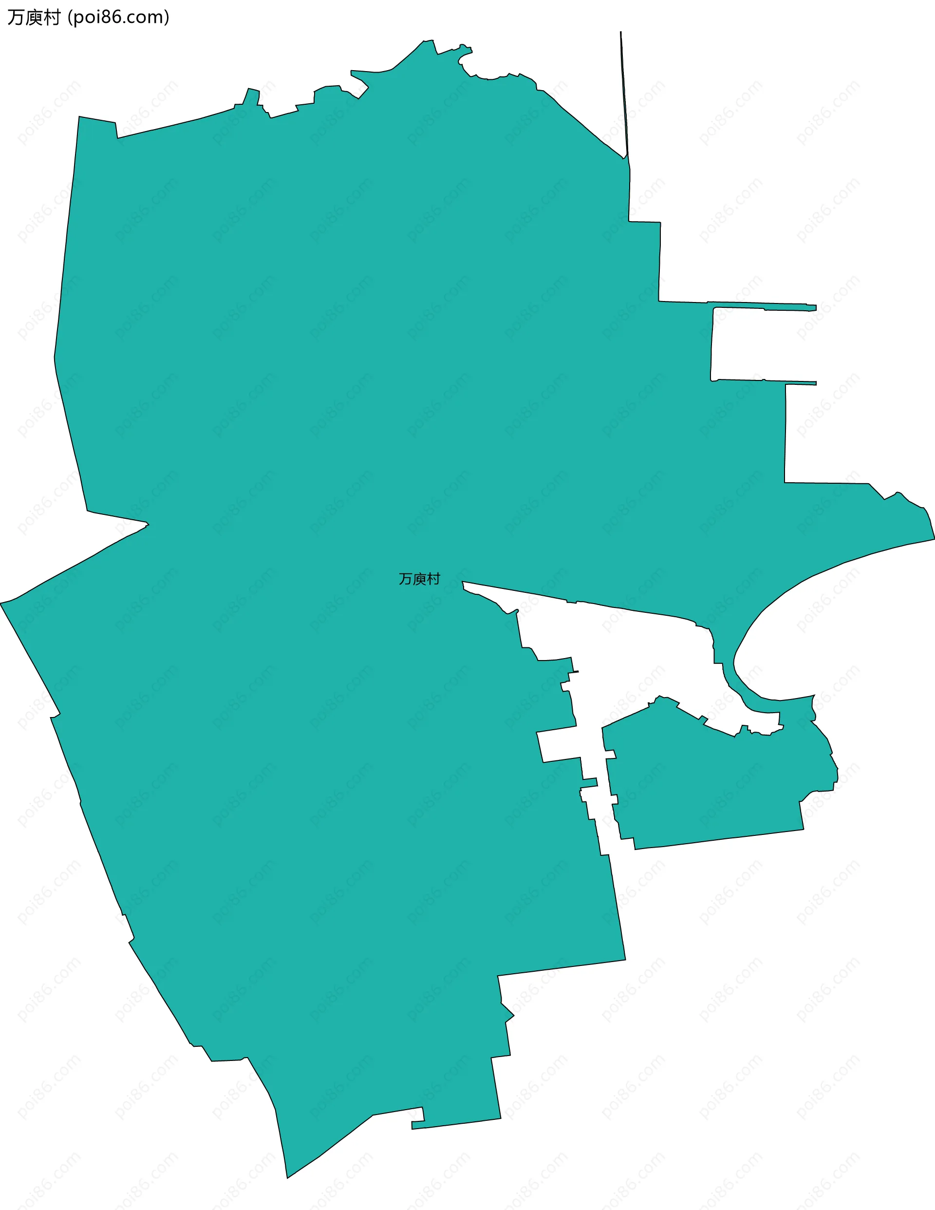 万庾村边界地图