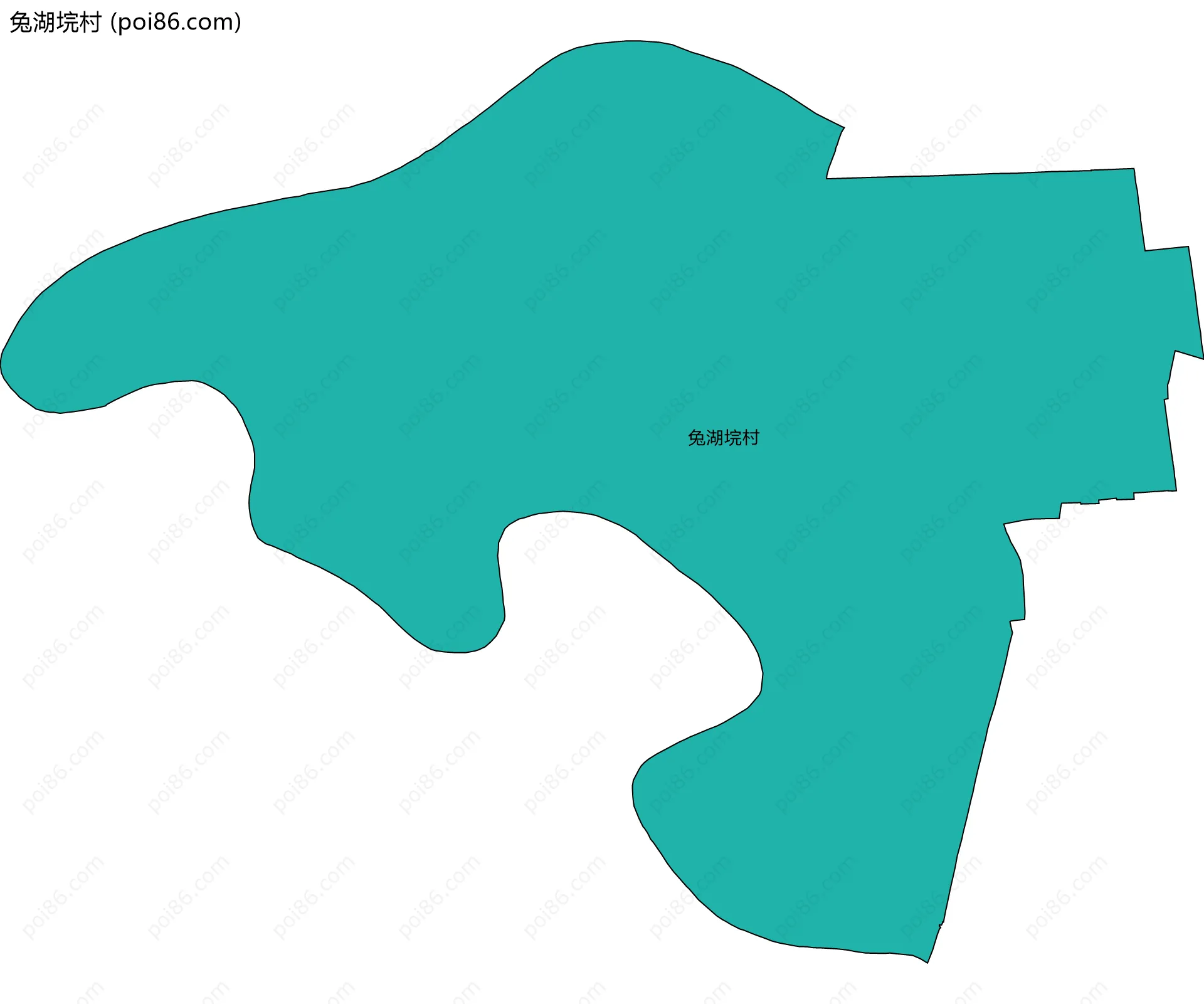 兔湖垸村边界地图