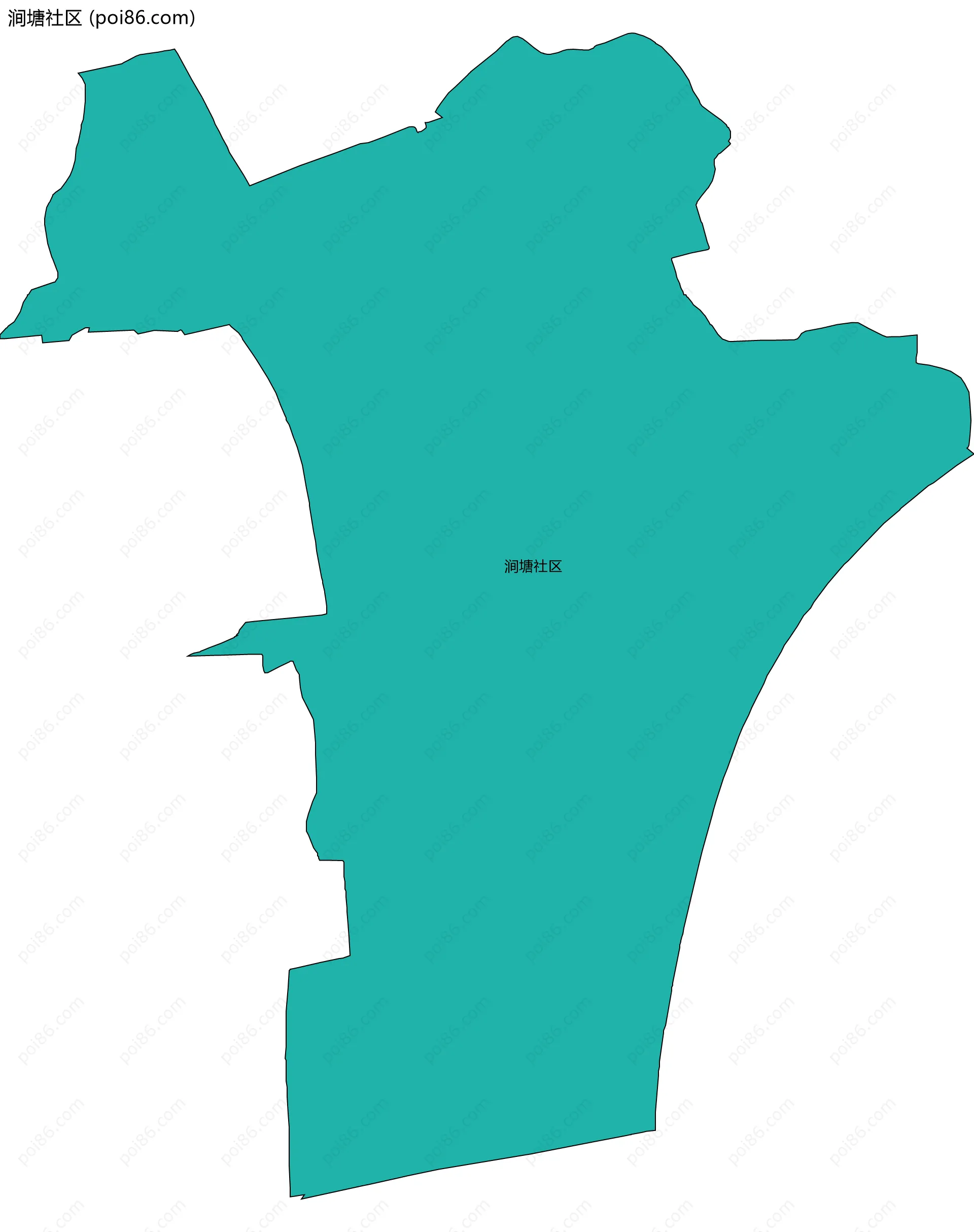 涧塘社区边界地图