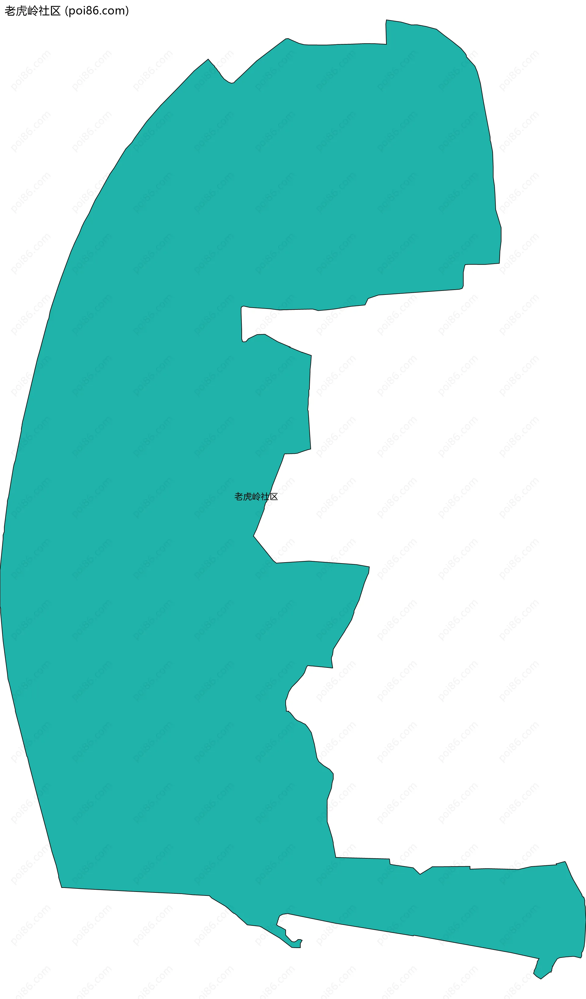 老虎岭社区边界地图