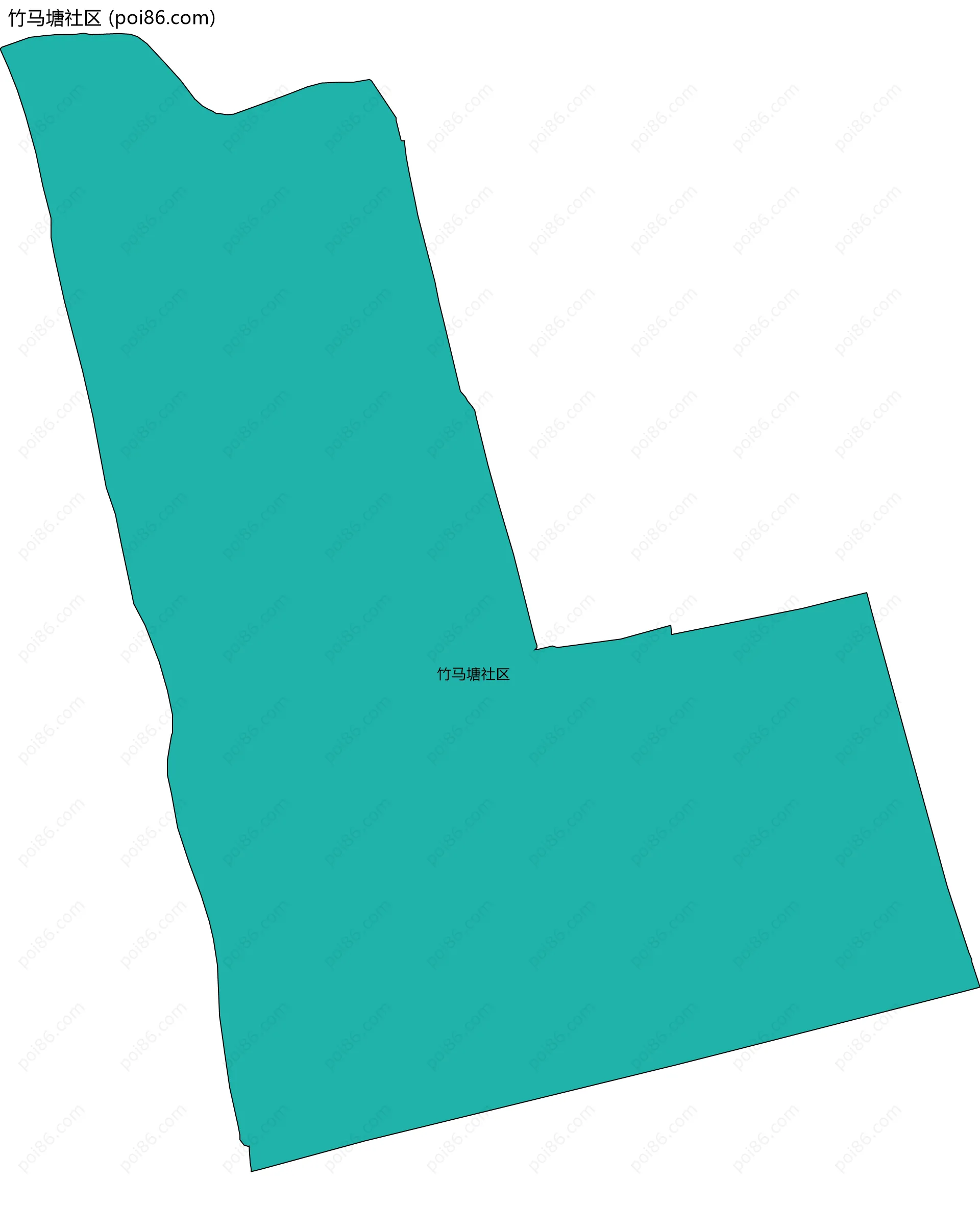 竹马塘社区边界地图