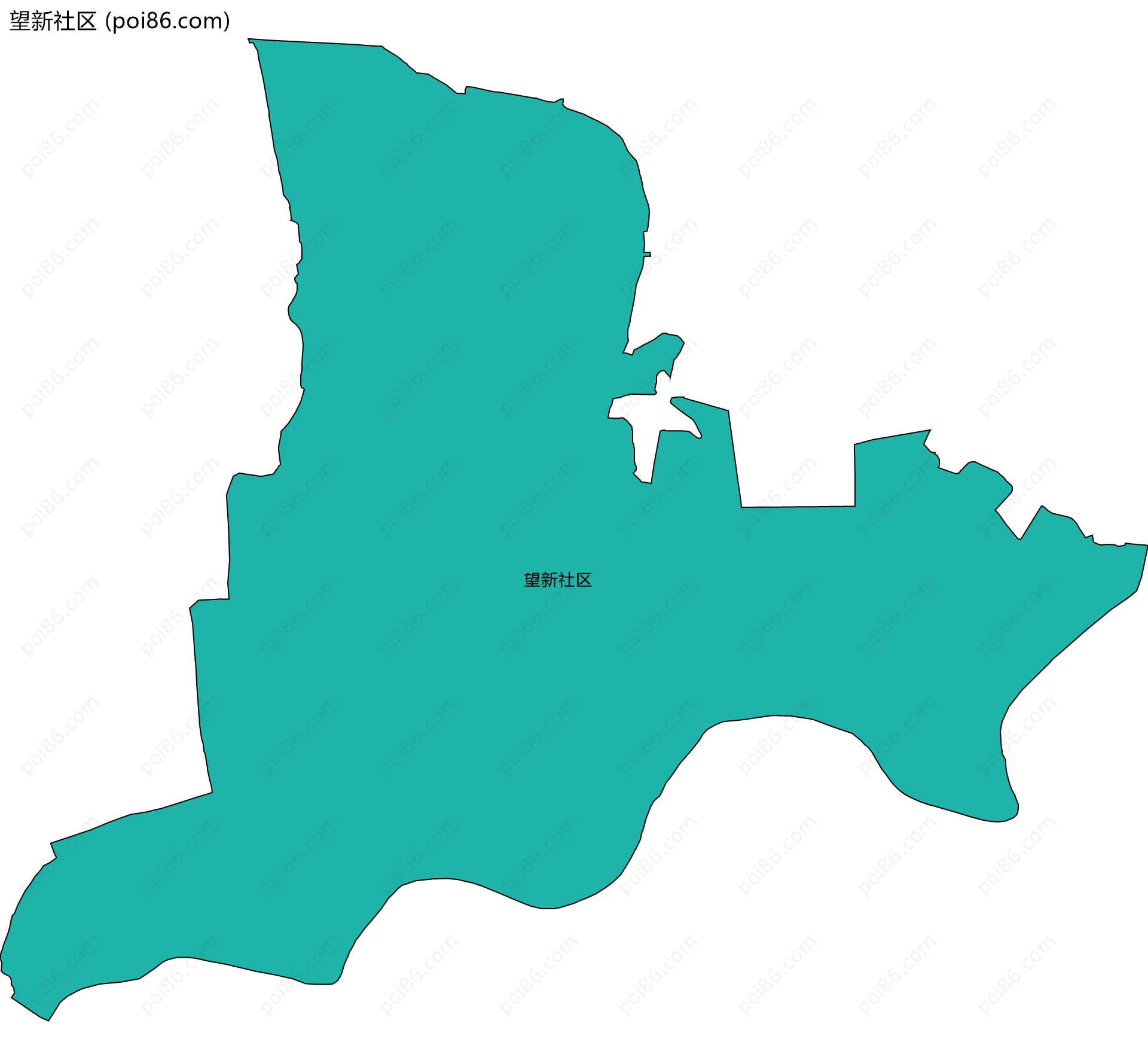 望新社区边界地图