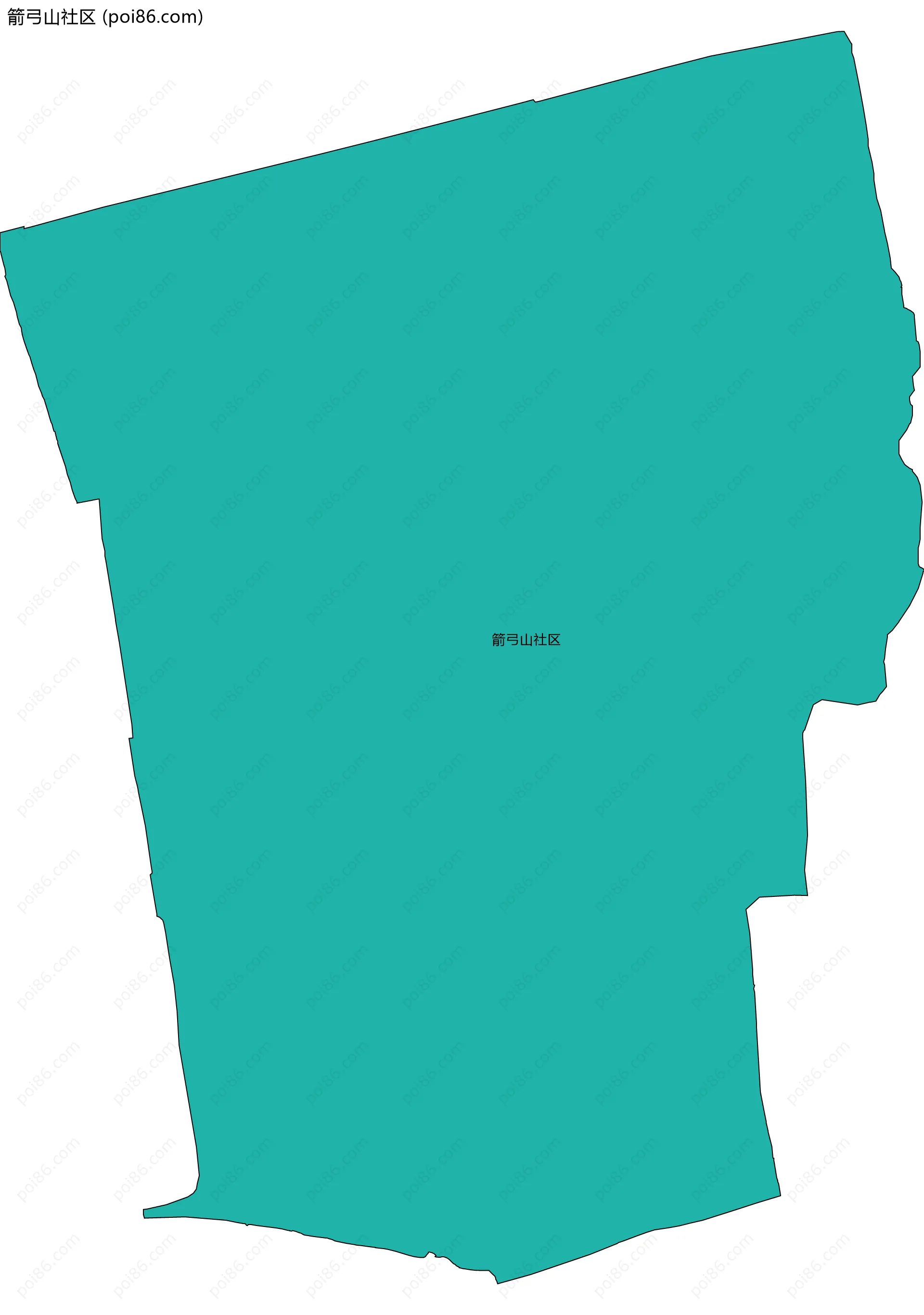 箭弓山社区边界地图