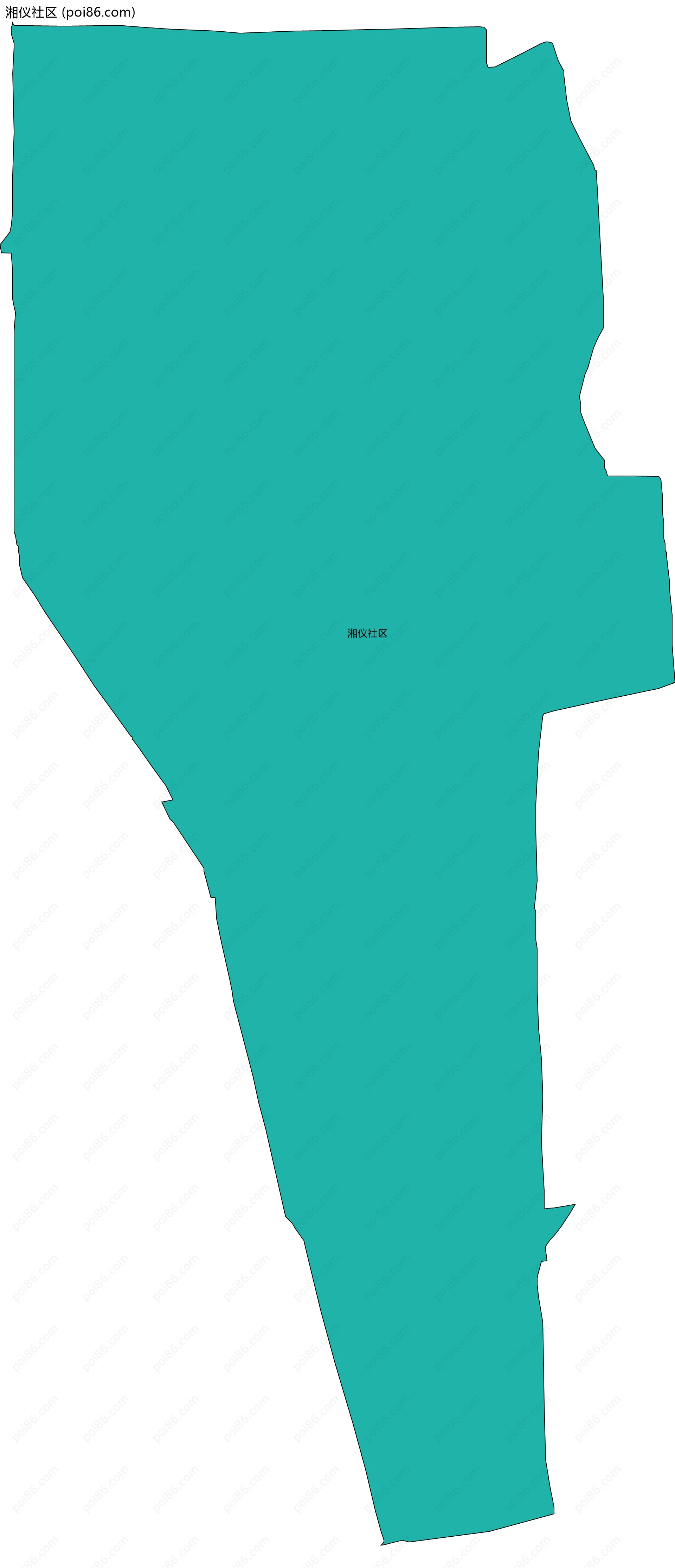 湘仪社区边界地图