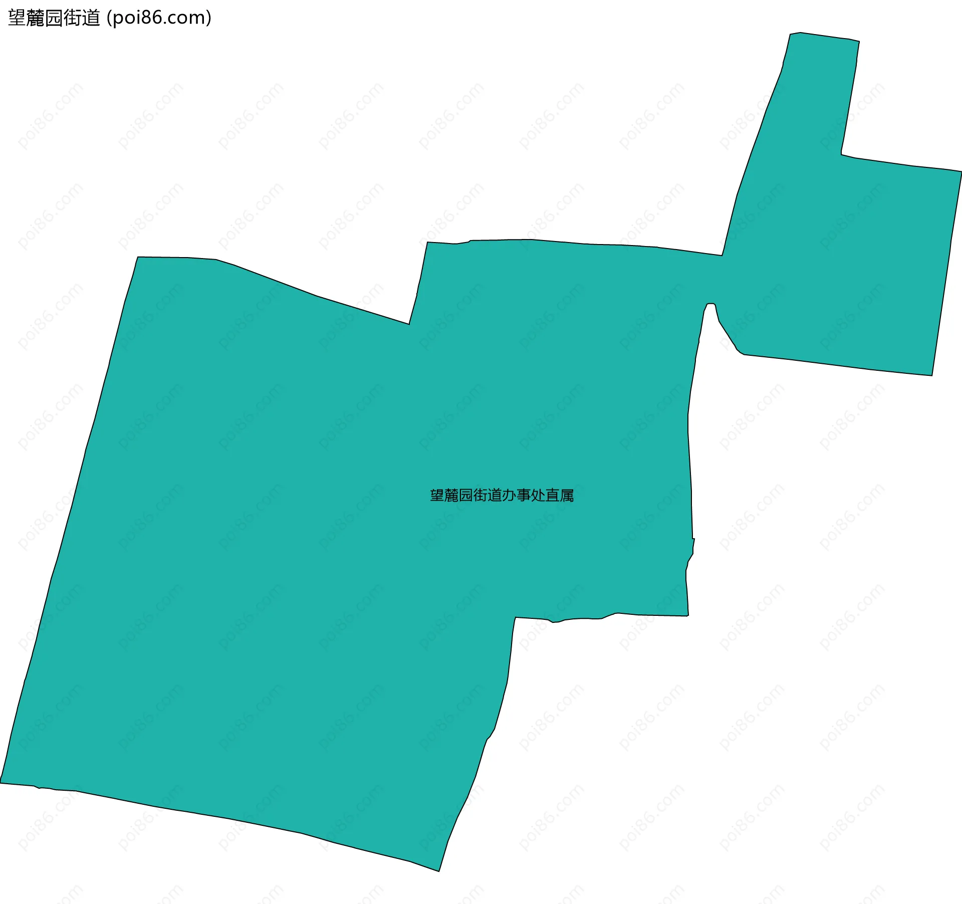 望麓园街道边界地图(五级行政区划)