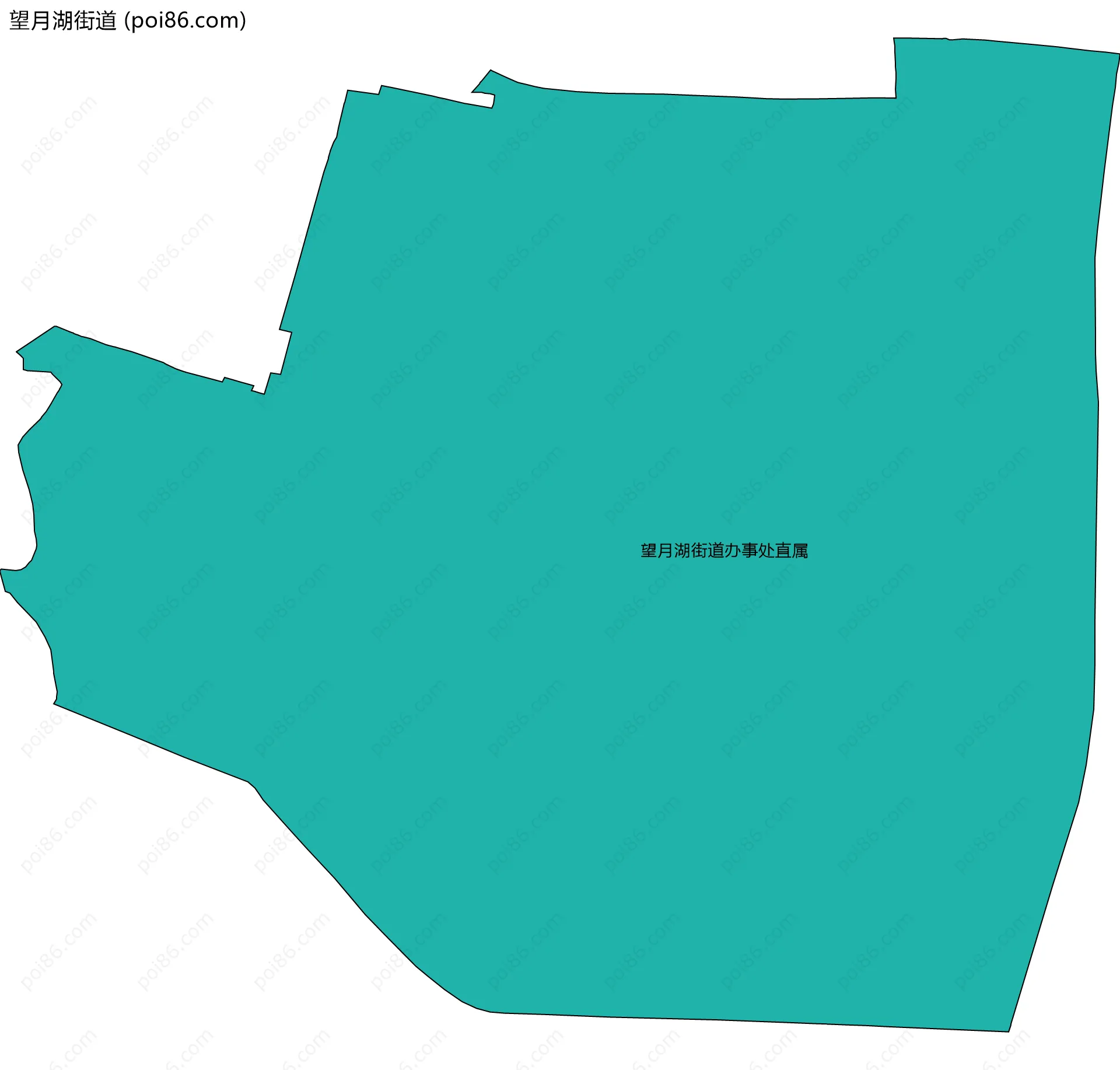 望月湖街道边界地图(五级行政区划)