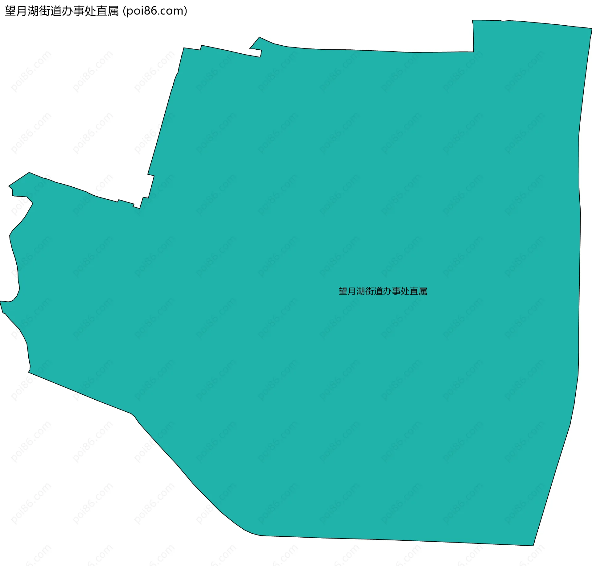 望月湖街道办事处直属边界地图