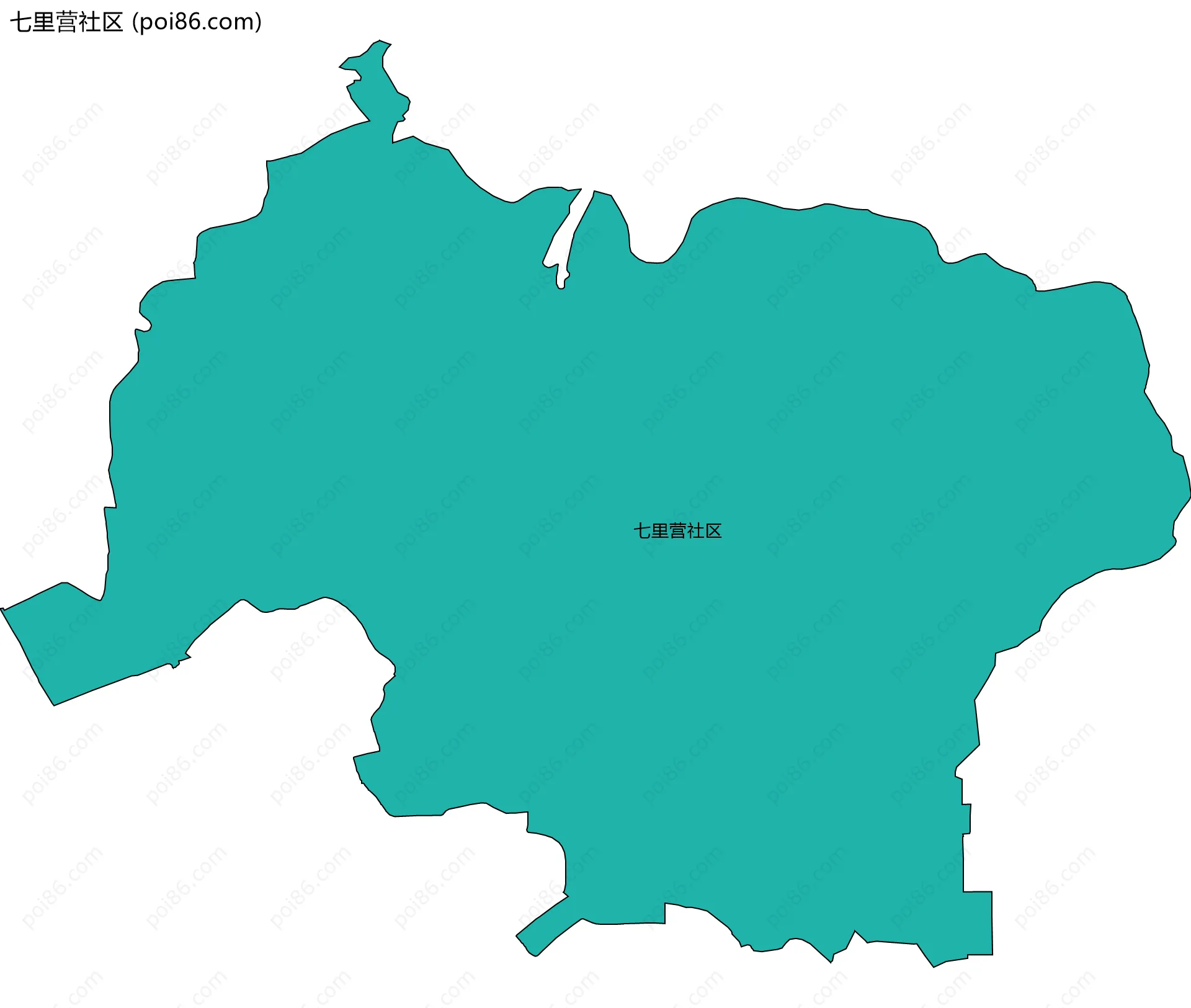七里营社区边界地图